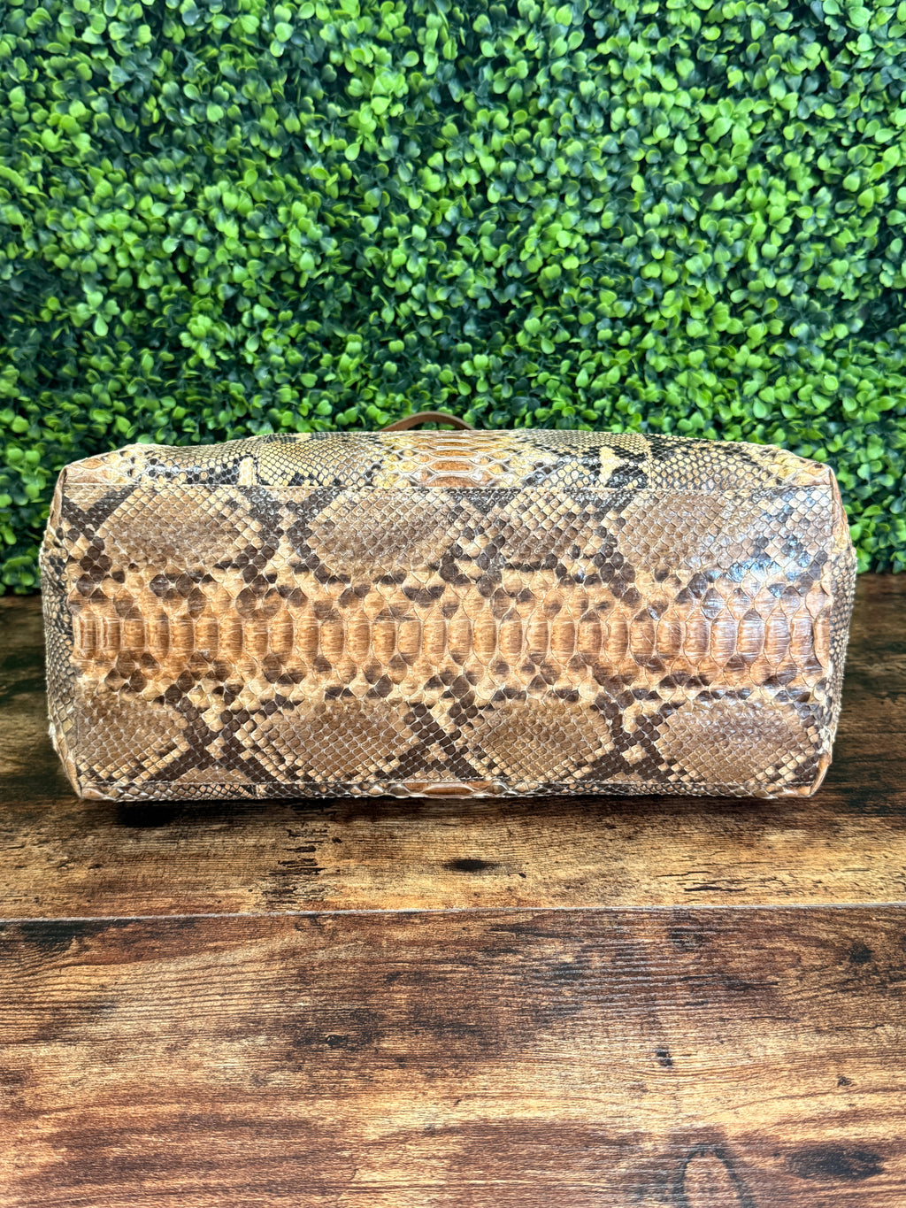 Fendi Brown Python Leather Tote Bag