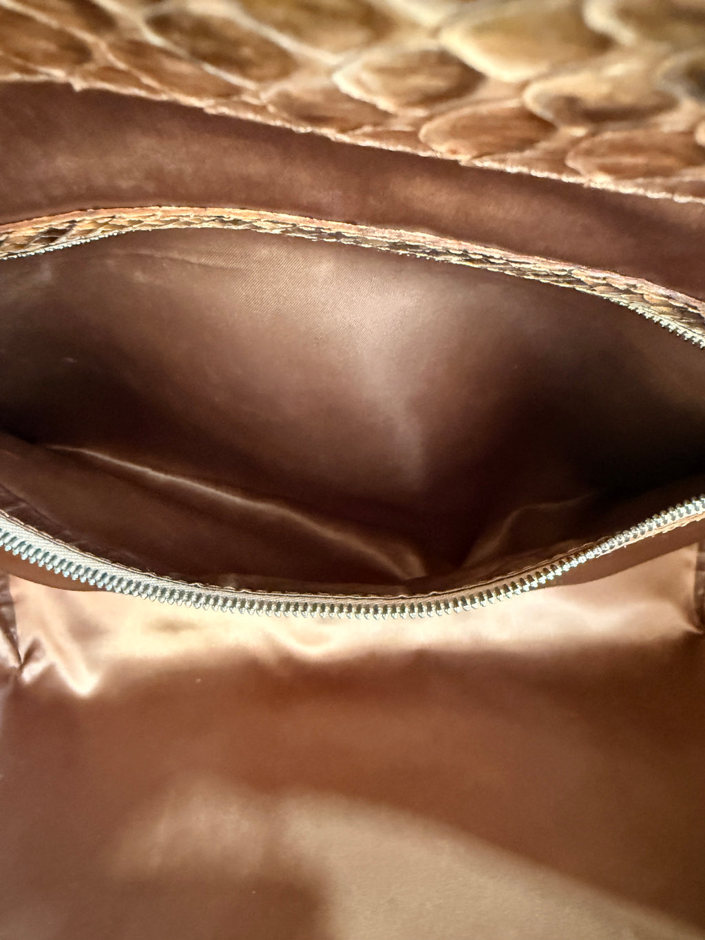 Fendi Brown Python Leather Tote Bag