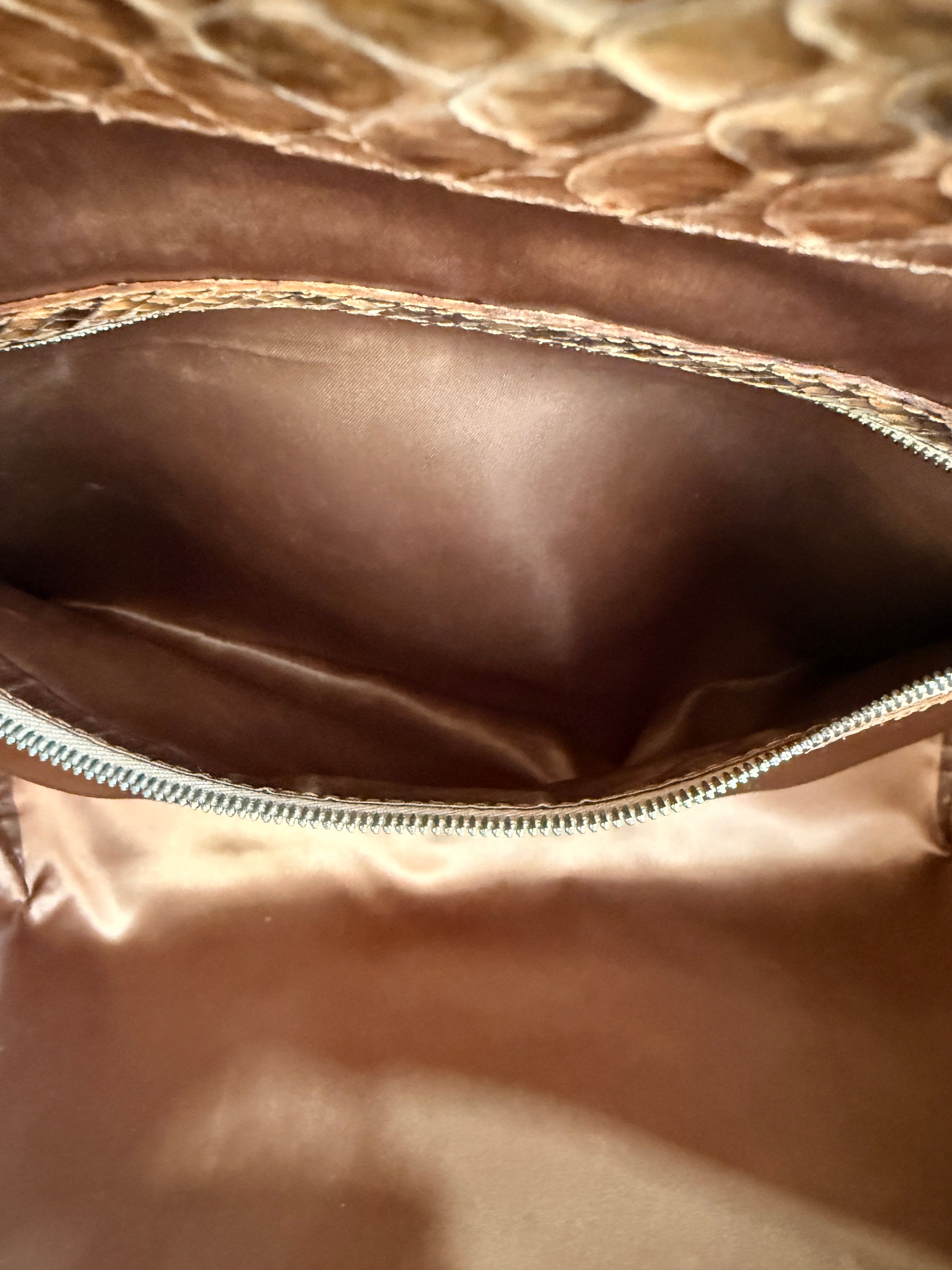 Fendi Brown Python Leather Tote Bag