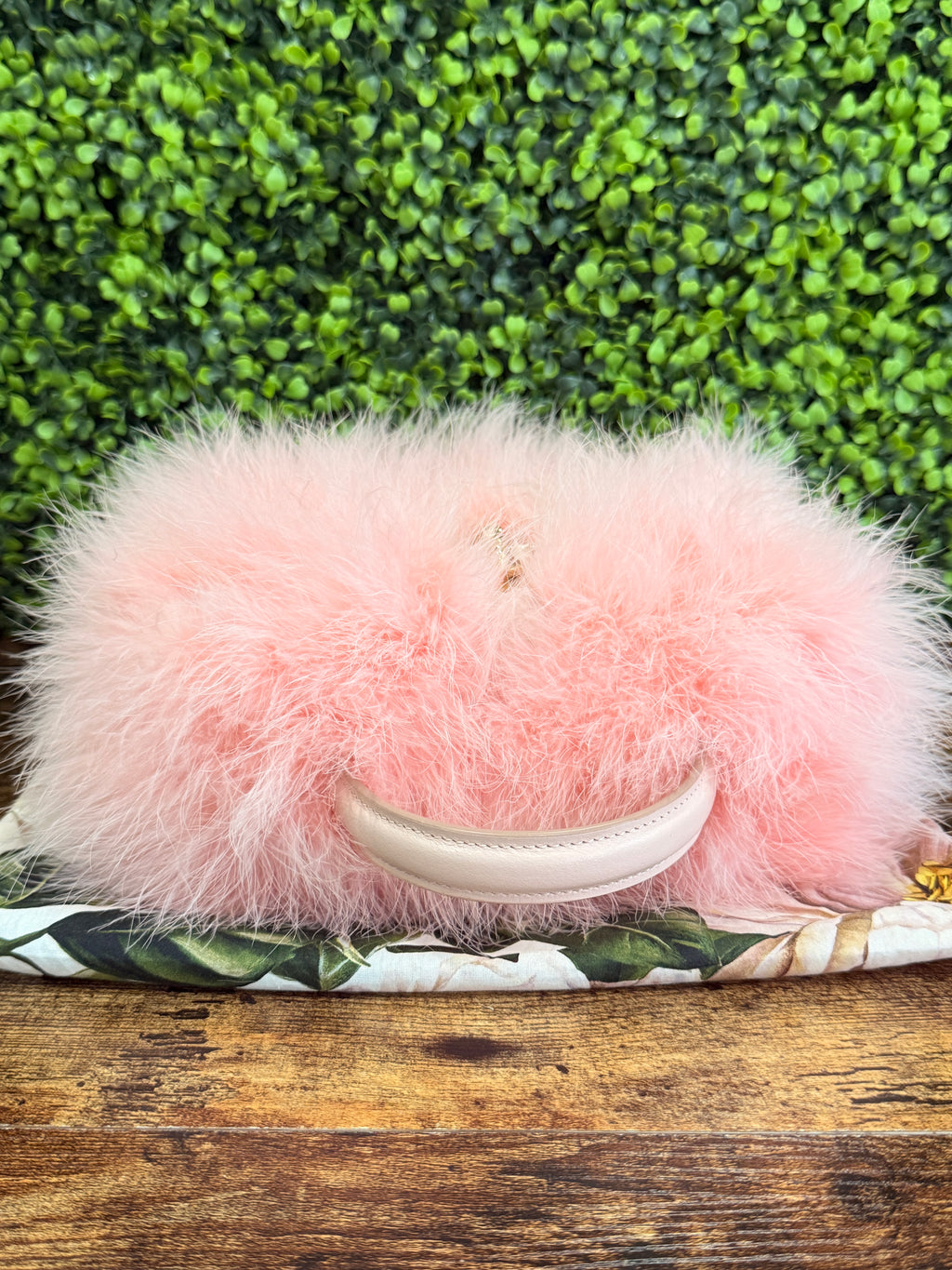 Dolce & Gabanna Pink Fluffy Marabou