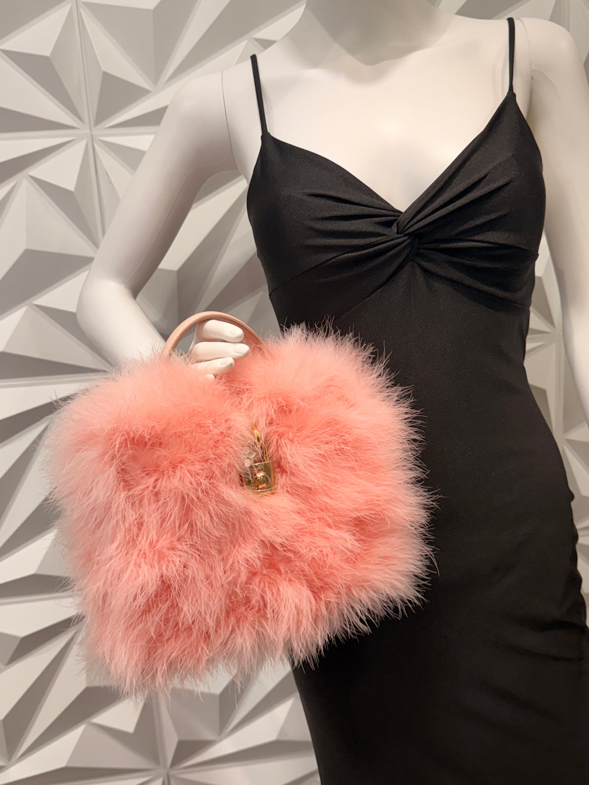 Dolce & Gabanna Pink Fluffy Marabou