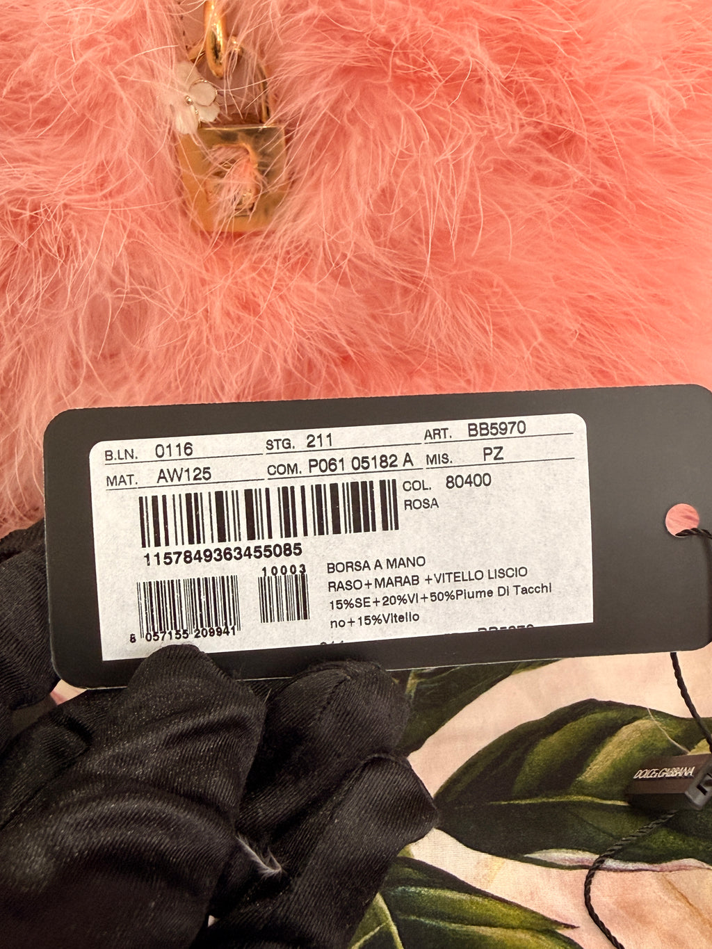 Dolce & Gabanna Pink Fluffy Marabou