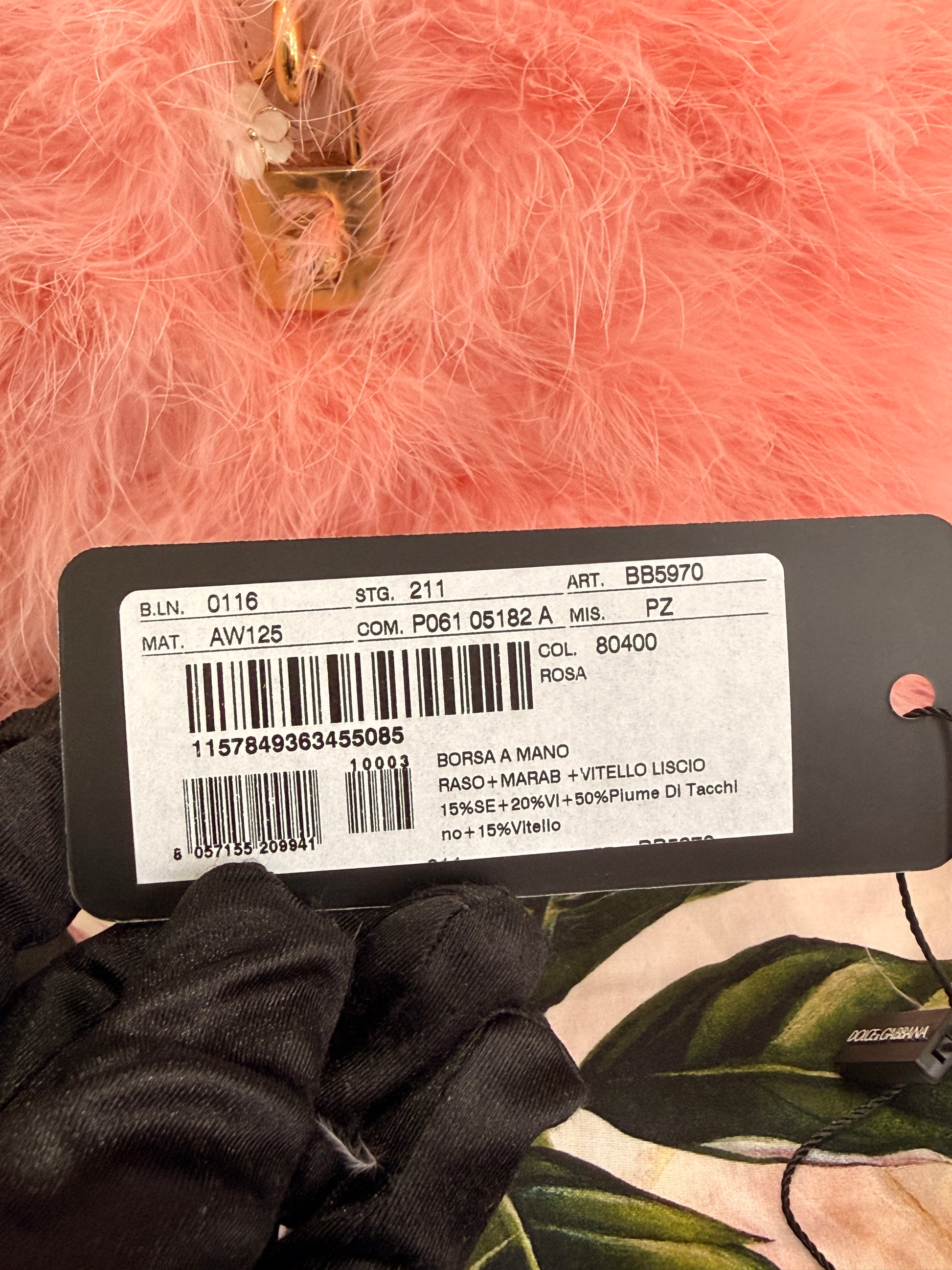 Dolce & Gabanna Pink Fluffy Marabou