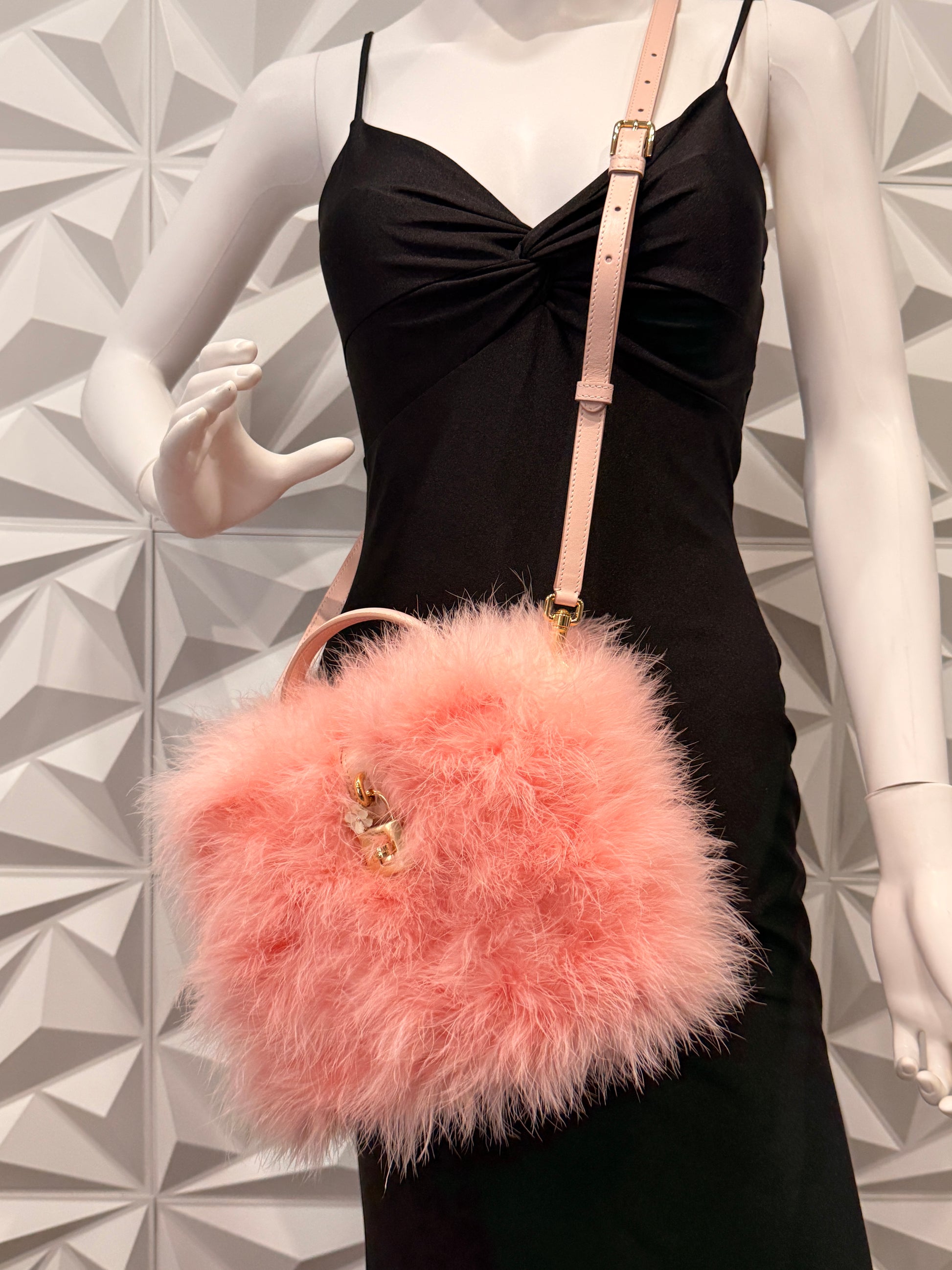 Dolce & Gabanna Pink Fluffy Marabou