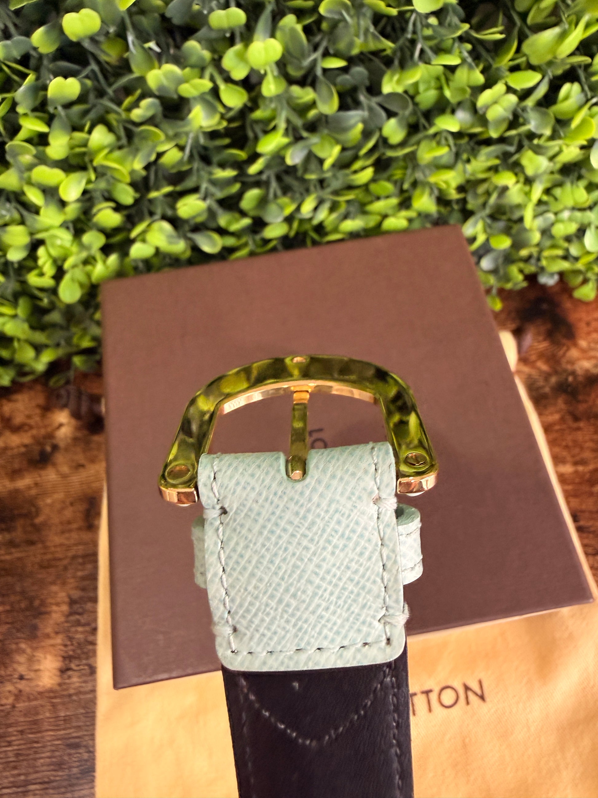 Louis Vuitton Black Monogram Multicolor Belt 80/32