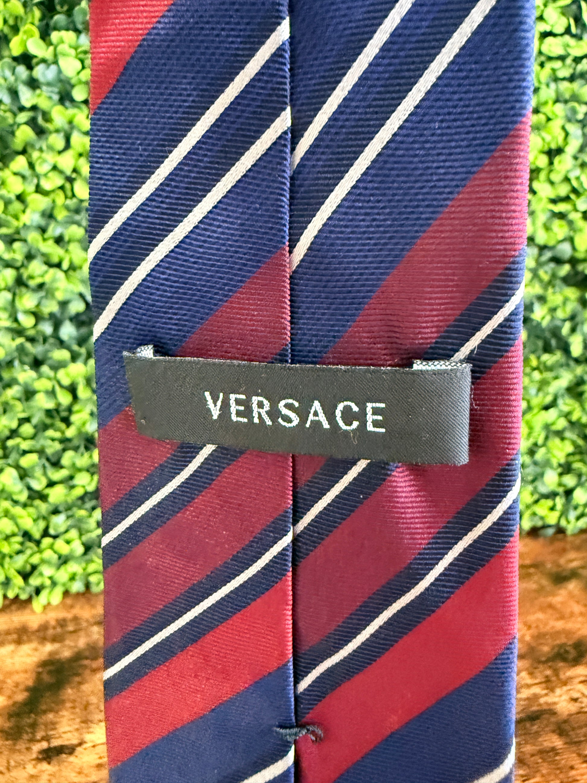 Versace Red/Blue Stripes Tie