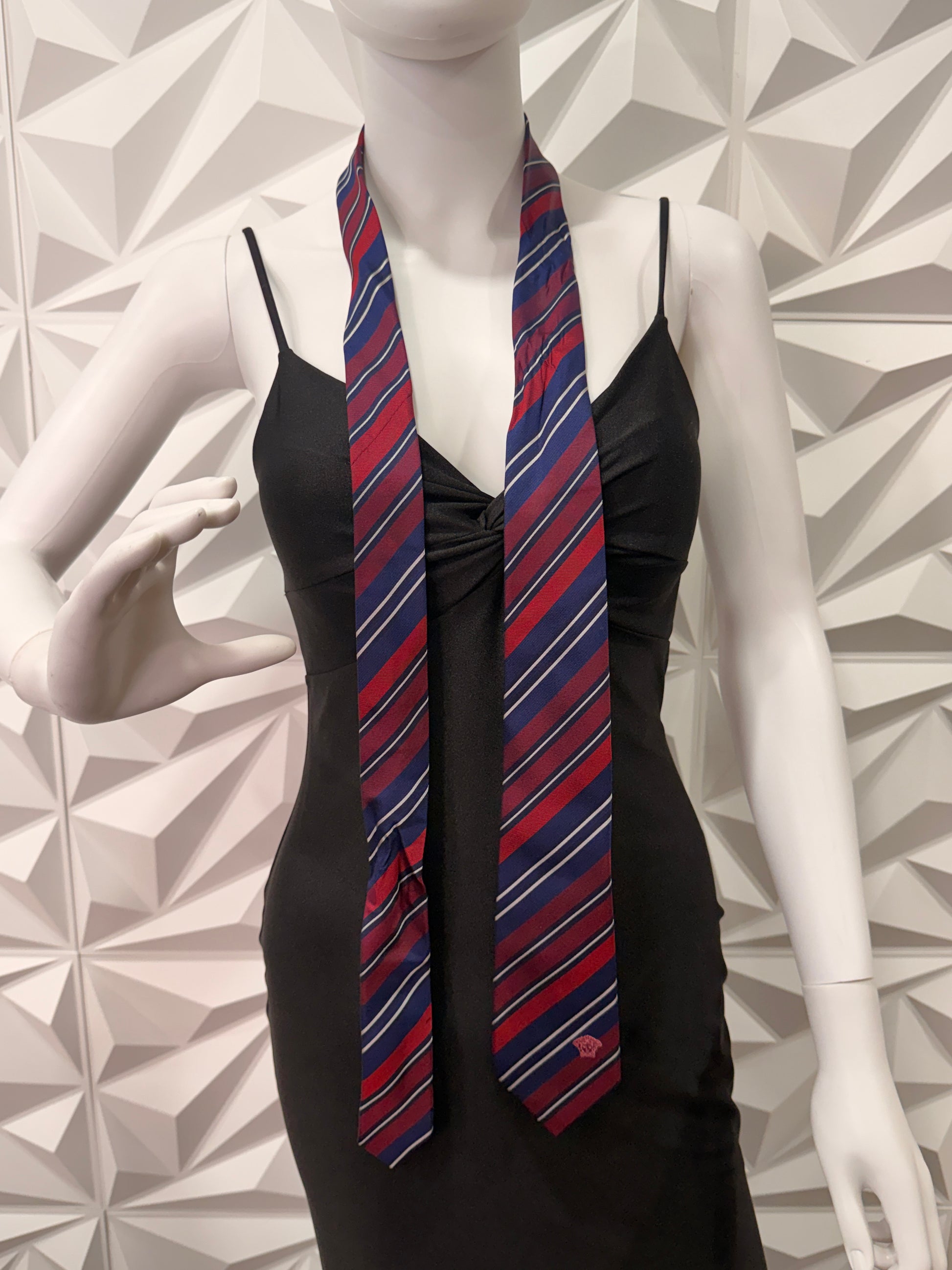 Versace Red/Blue Stripes Tie