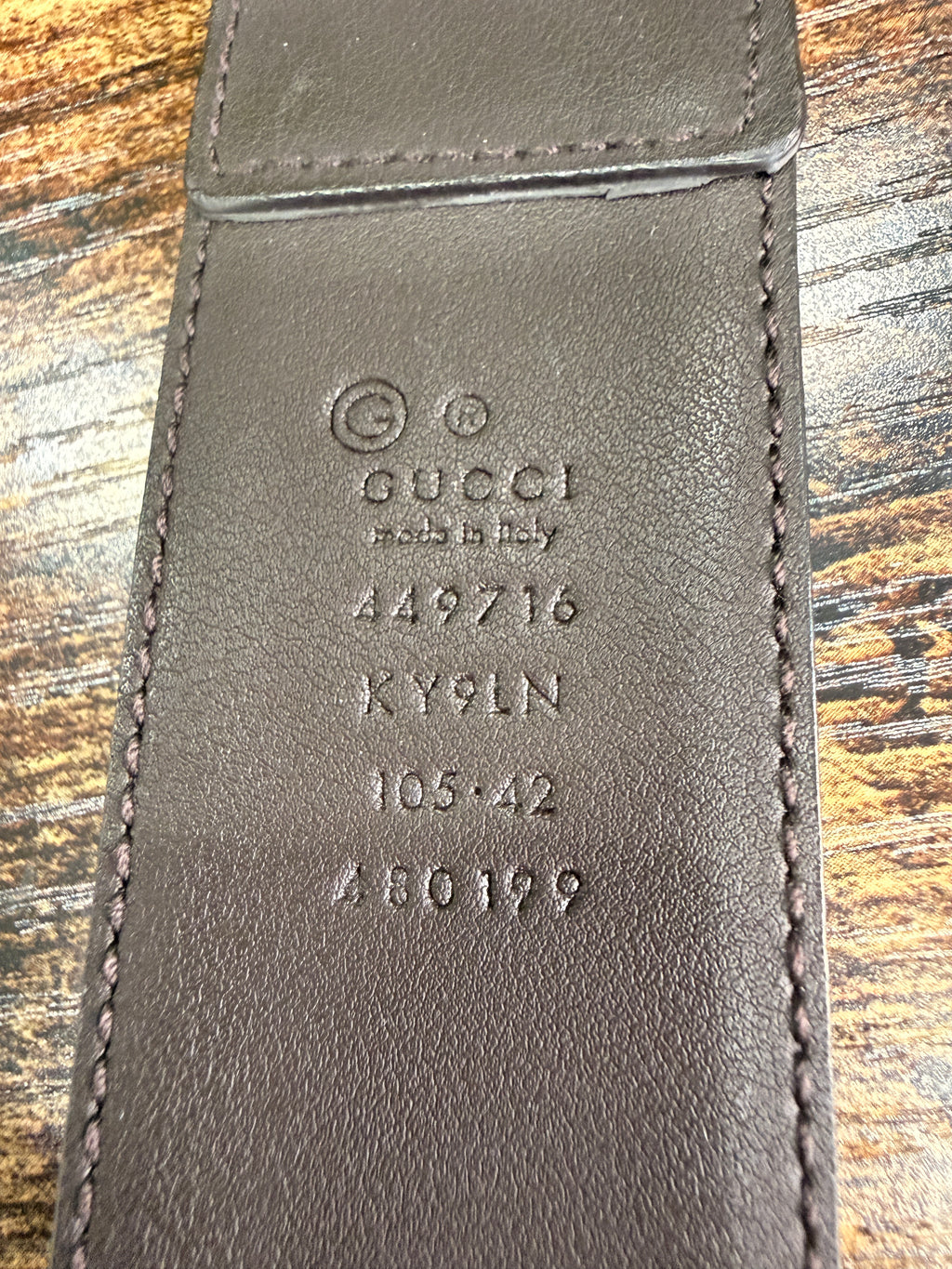 Gucci Guccissima Canvas Belt 105 - 42