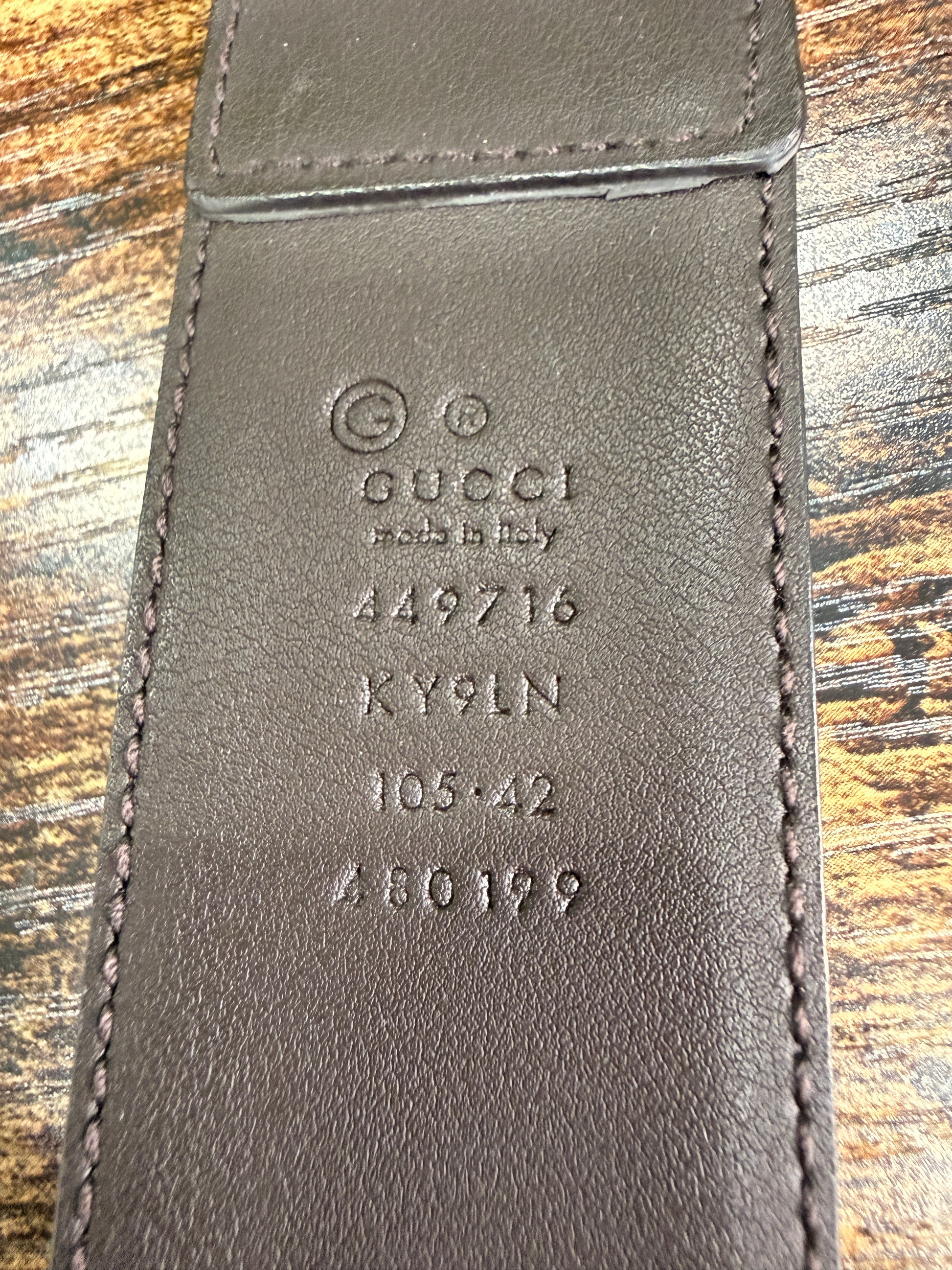 Gucci Guccissima Canvas Belt 105 - 42