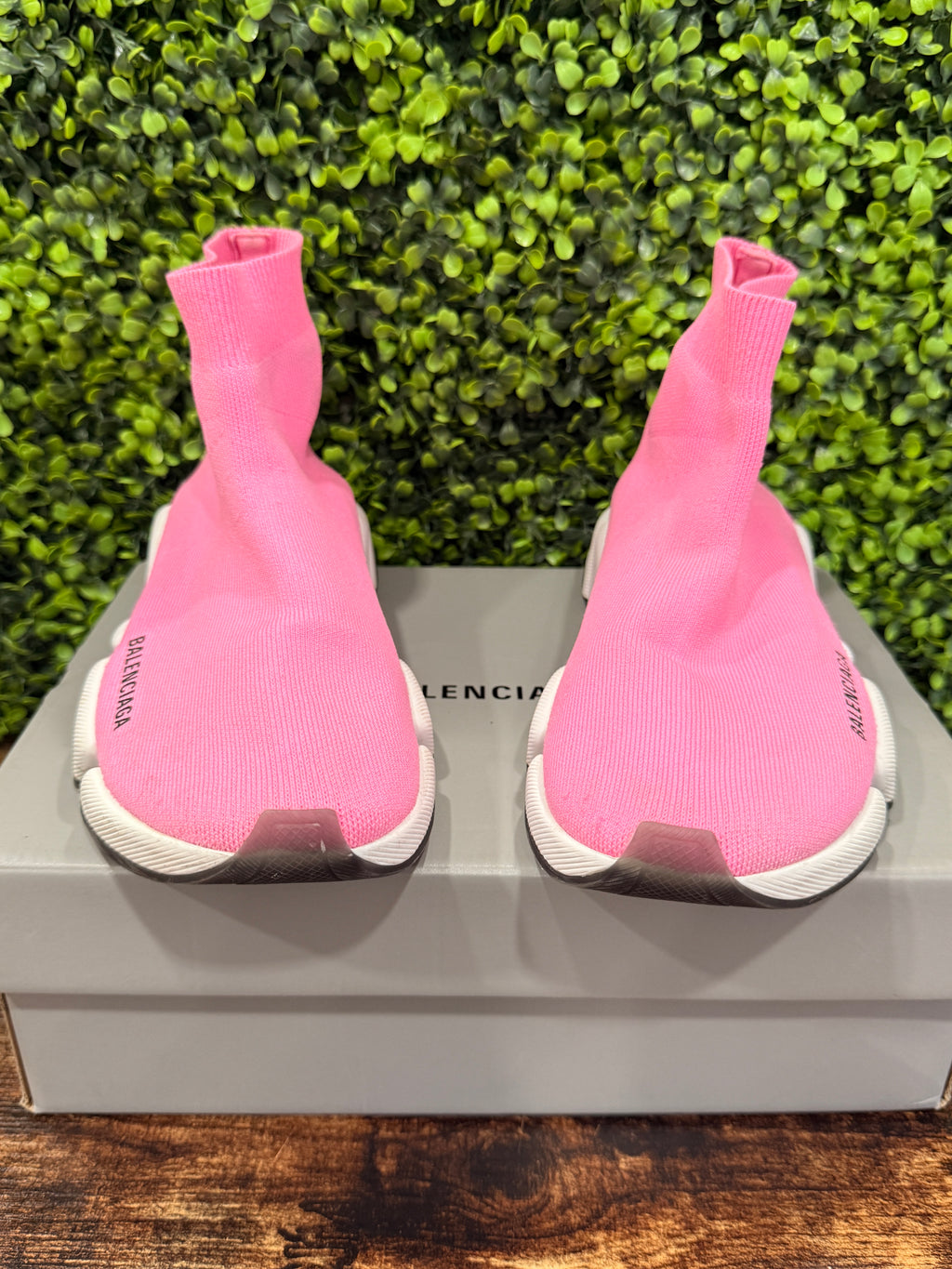 Balenciaga Pink Speed Trainer Sneakers
