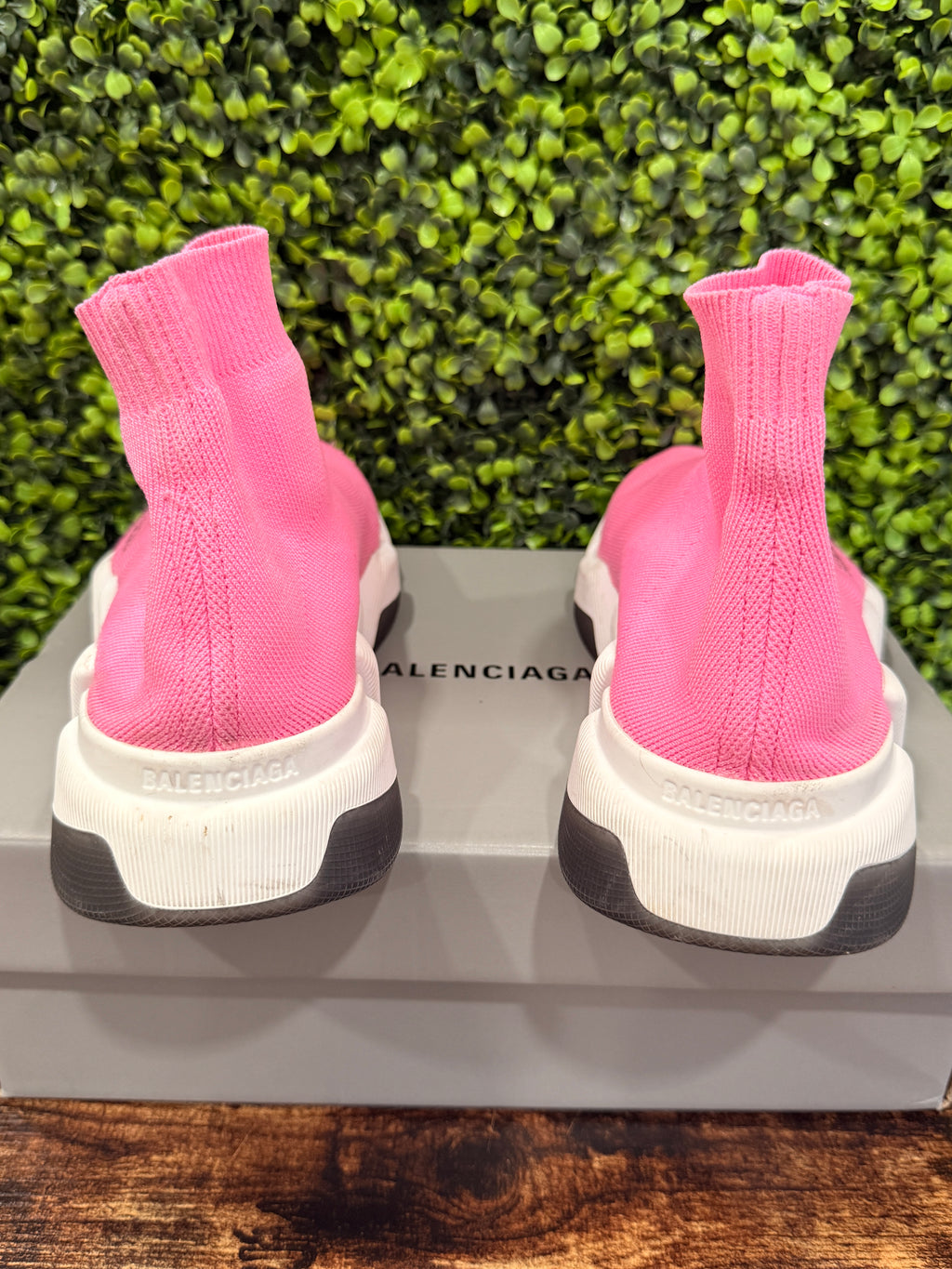 Balenciaga Pink Speed Trainer Sneakers