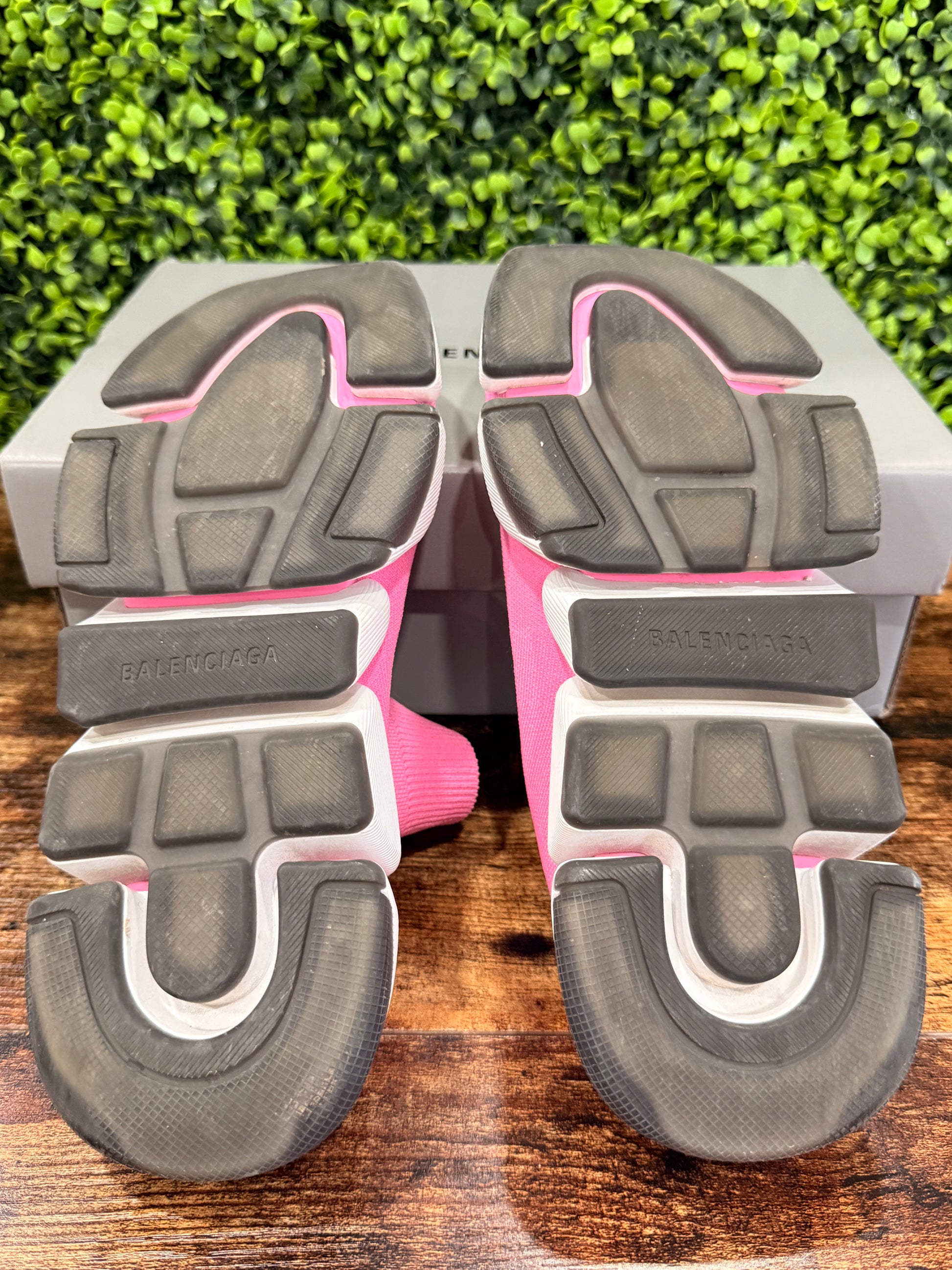 Balenciaga Pink Speed Trainer Sneakers