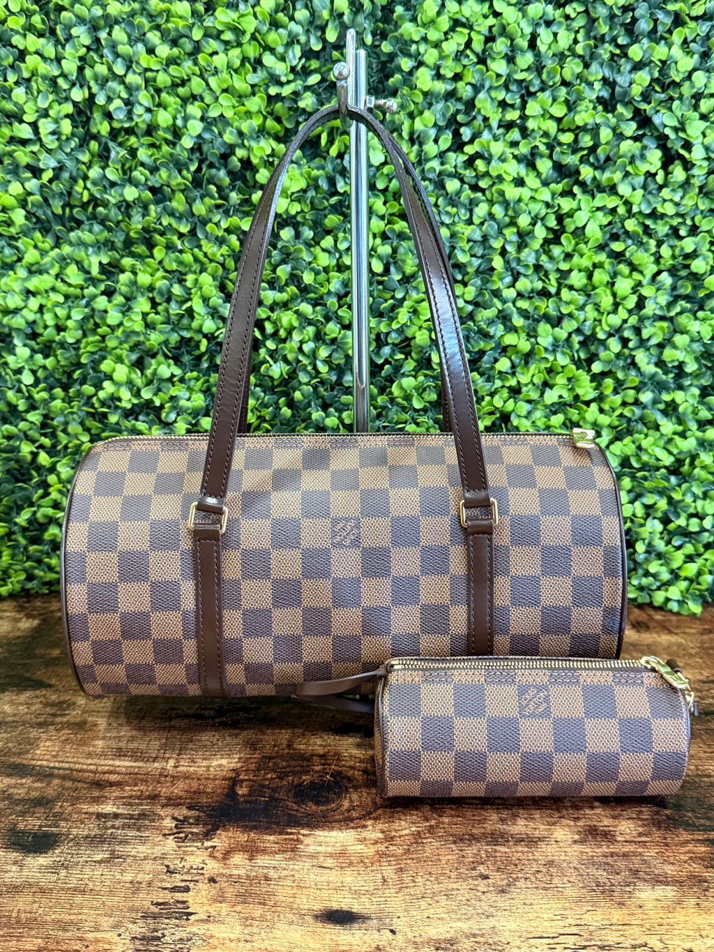 Louis Vuitton Papillon 30 Damier Ebene w/Mini Bag