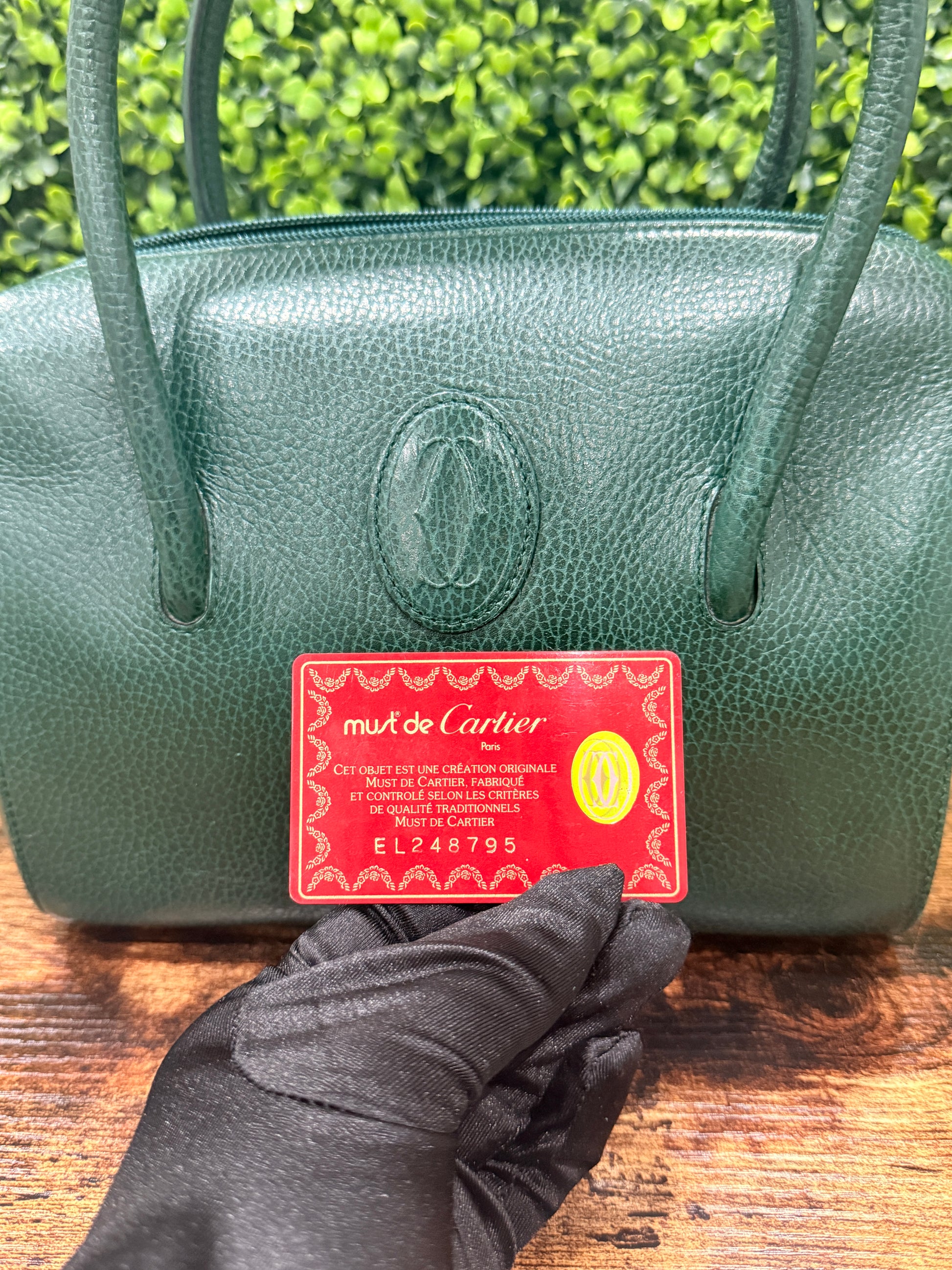 Cartier Green Must de Cartier Handbag