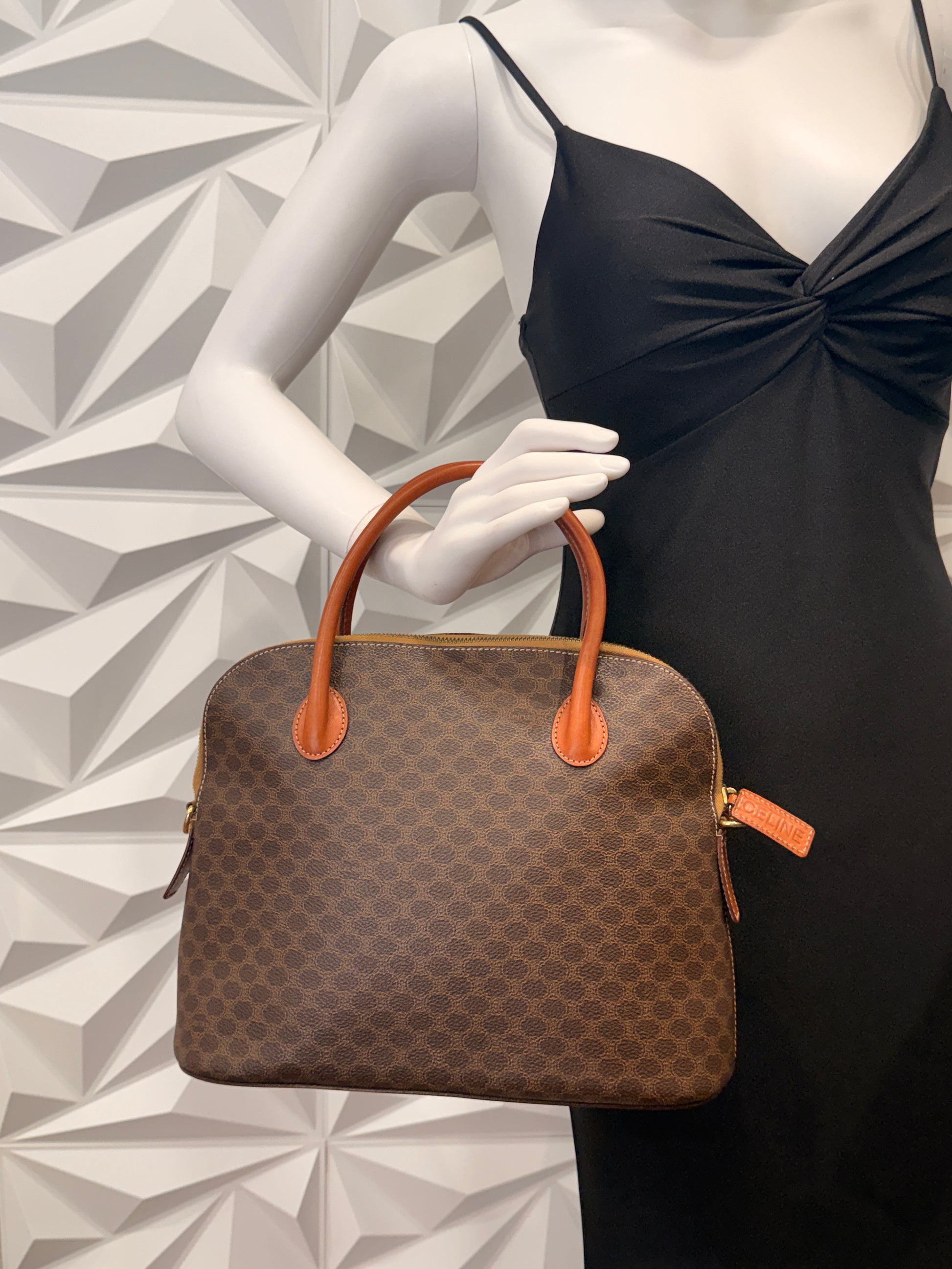 Celine Brown Macadam Handbag