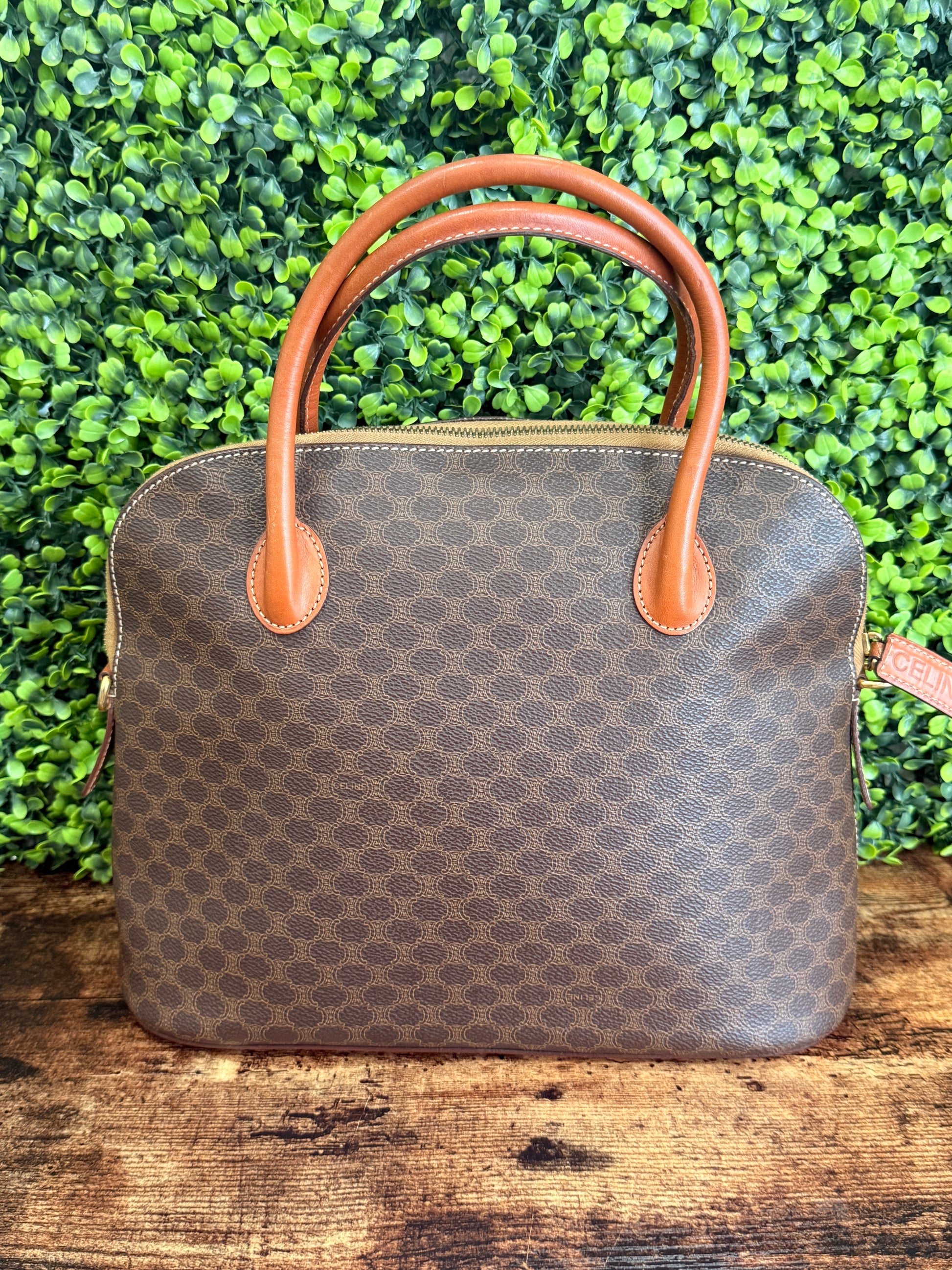 Celine Brown Macadam Handbag