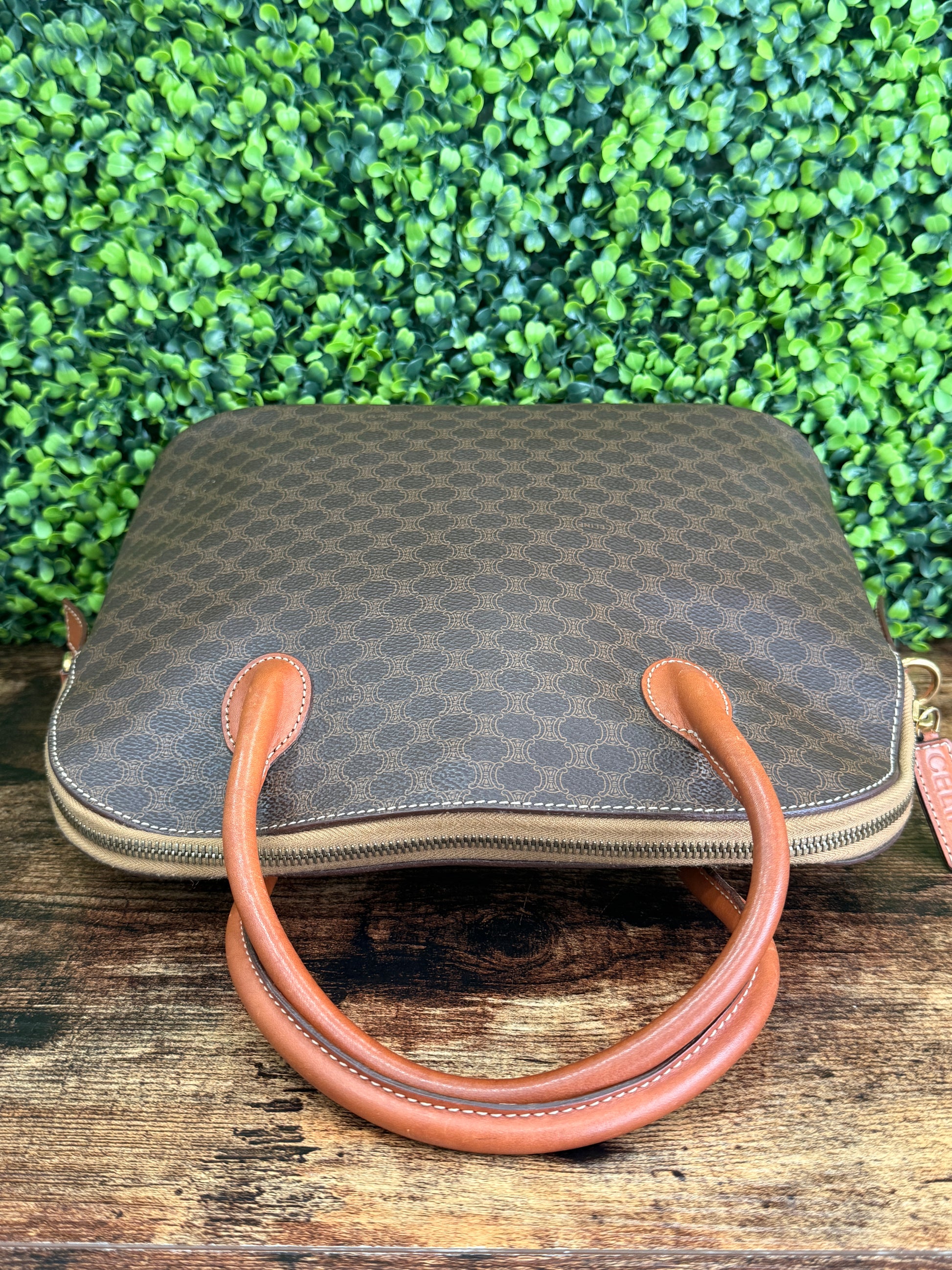 Celine Brown Macadam Handbag