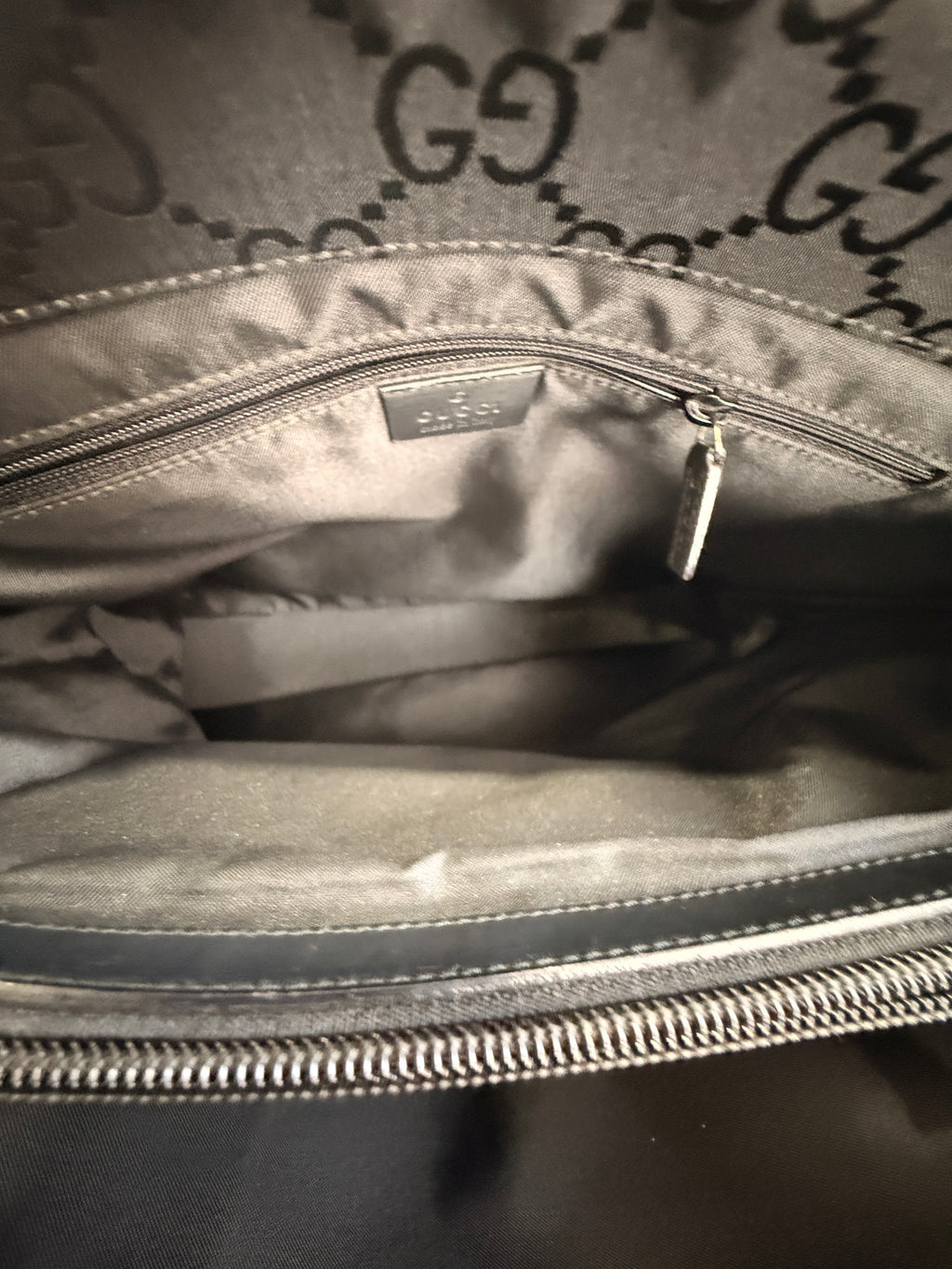 Gucci GG Canvas Bamboo Tote Bag