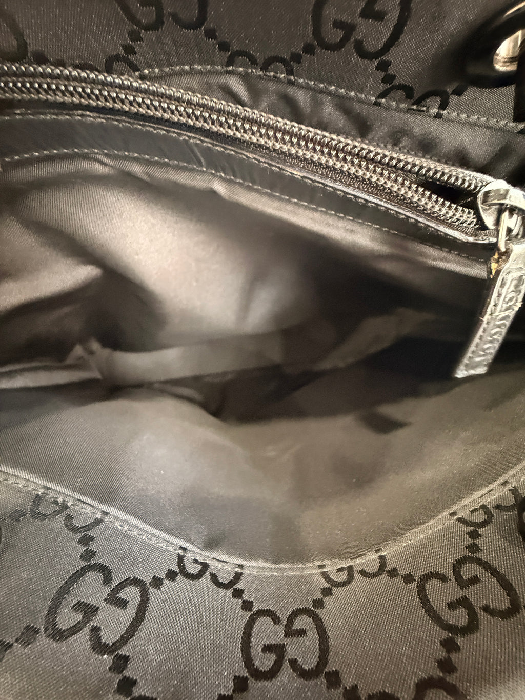 Gucci GG Canvas Bamboo Tote Bag