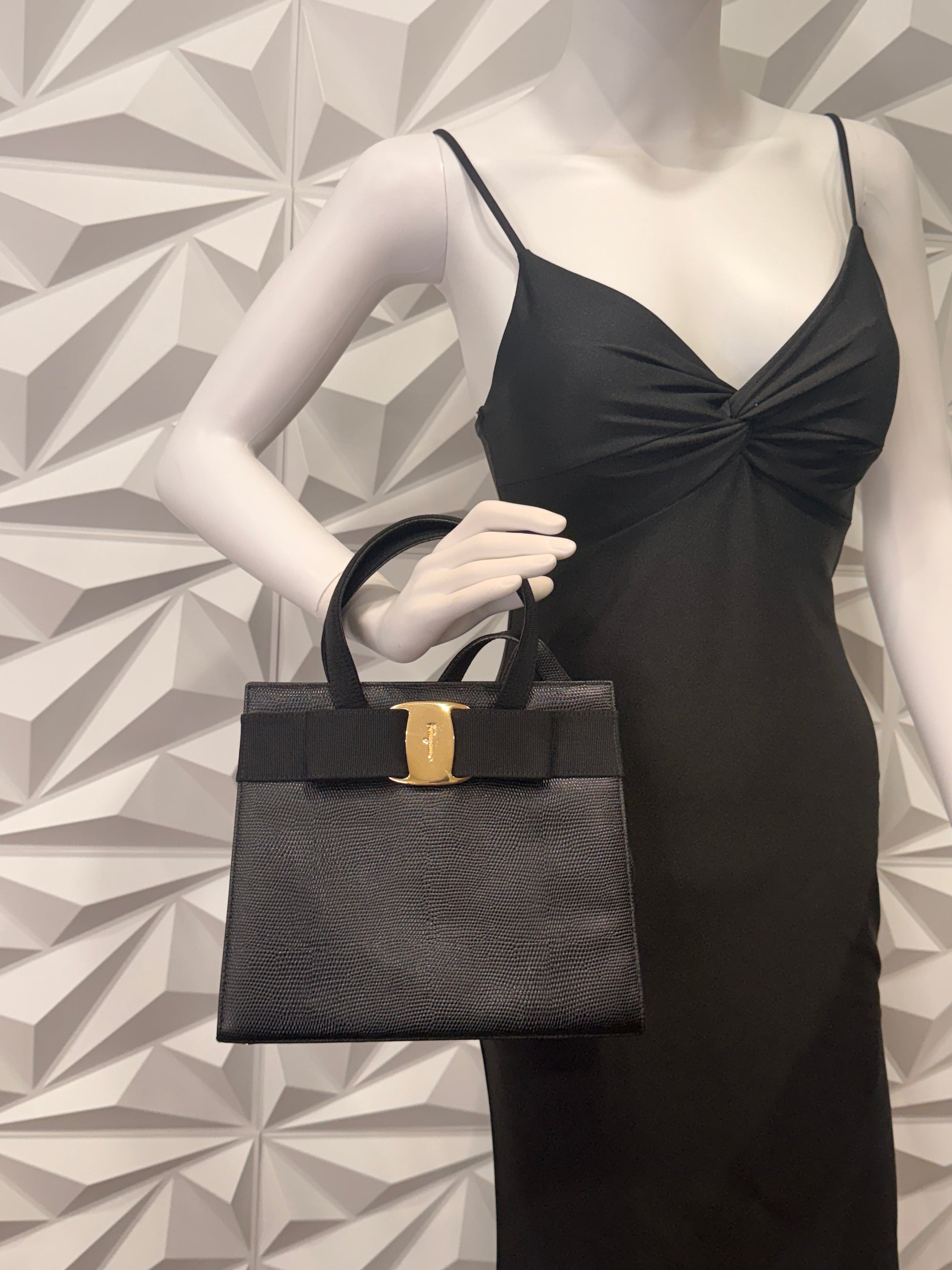 Salvatore Ferragamo Vara Bow Leather Handbag