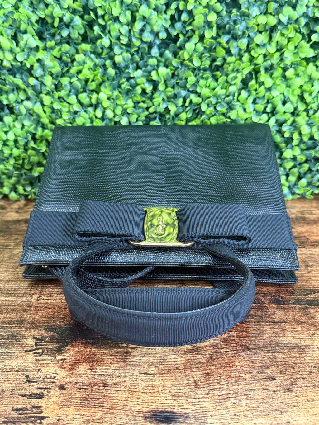 Salvatore Ferragamo Vara Bow Leather Handbag