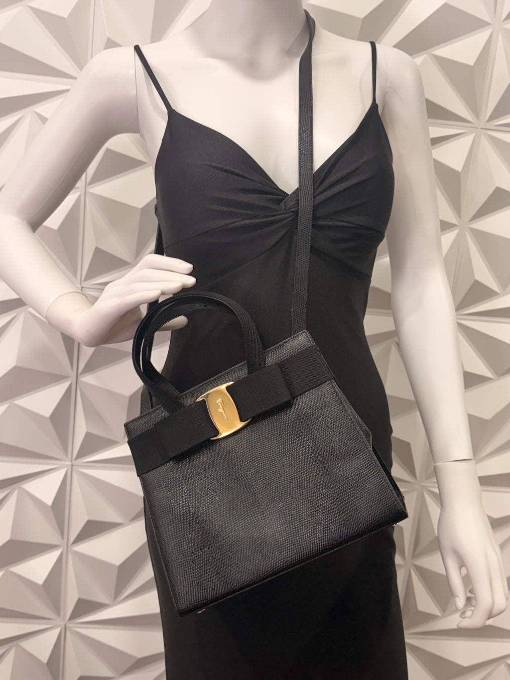 Salvatore Ferragamo Vara Bow Leather Handbag