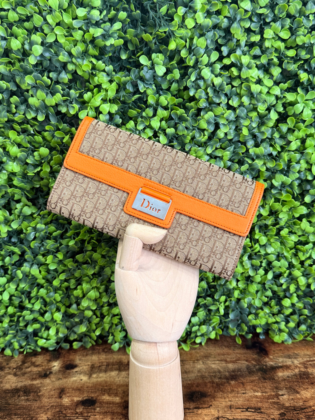 Dior Orange/Beige Diorissimo Long Wallet