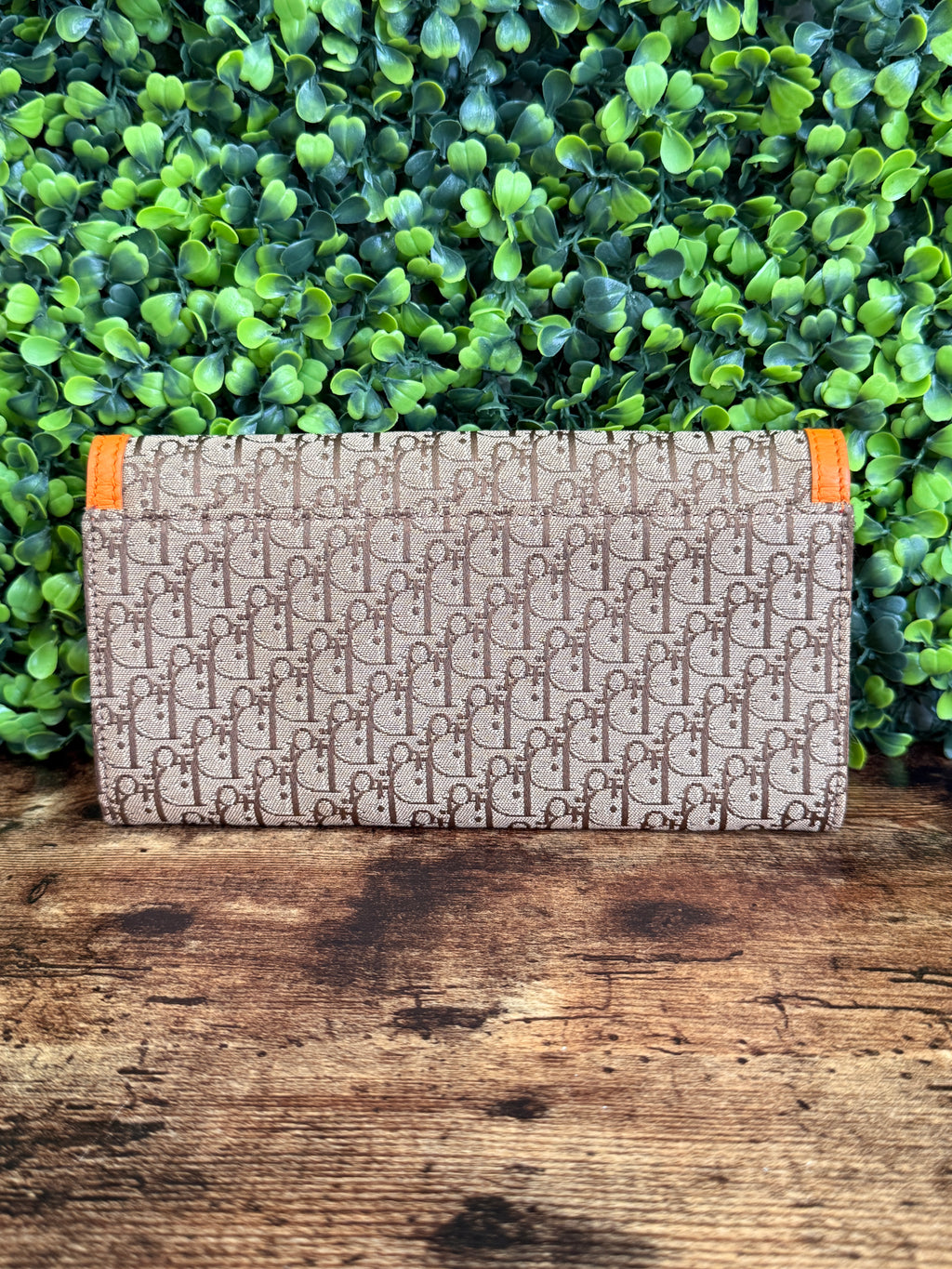 Dior Orange/Beige Diorissimo Long Wallet
