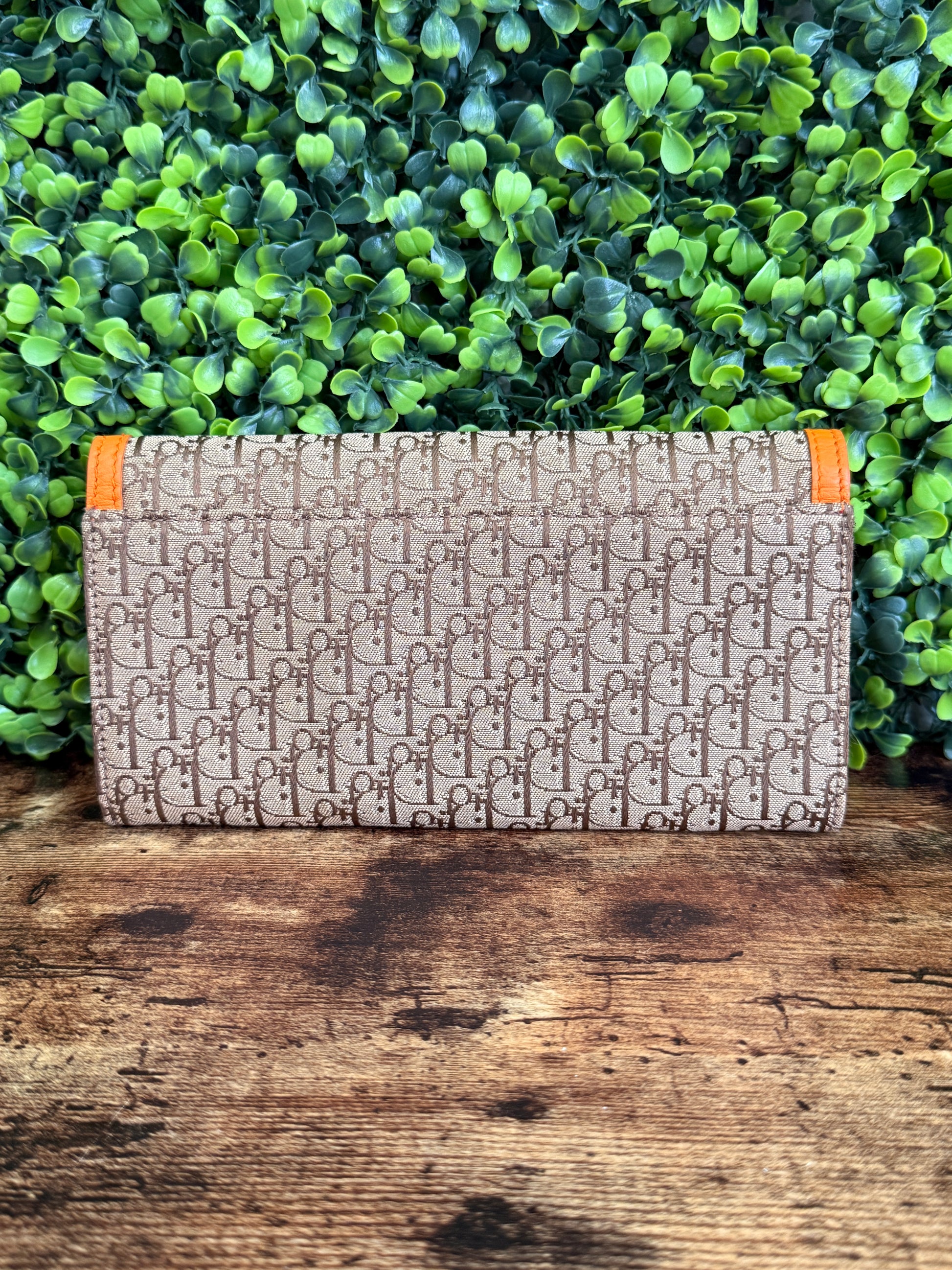 Dior Orange/Beige Diorissimo Long Wallet