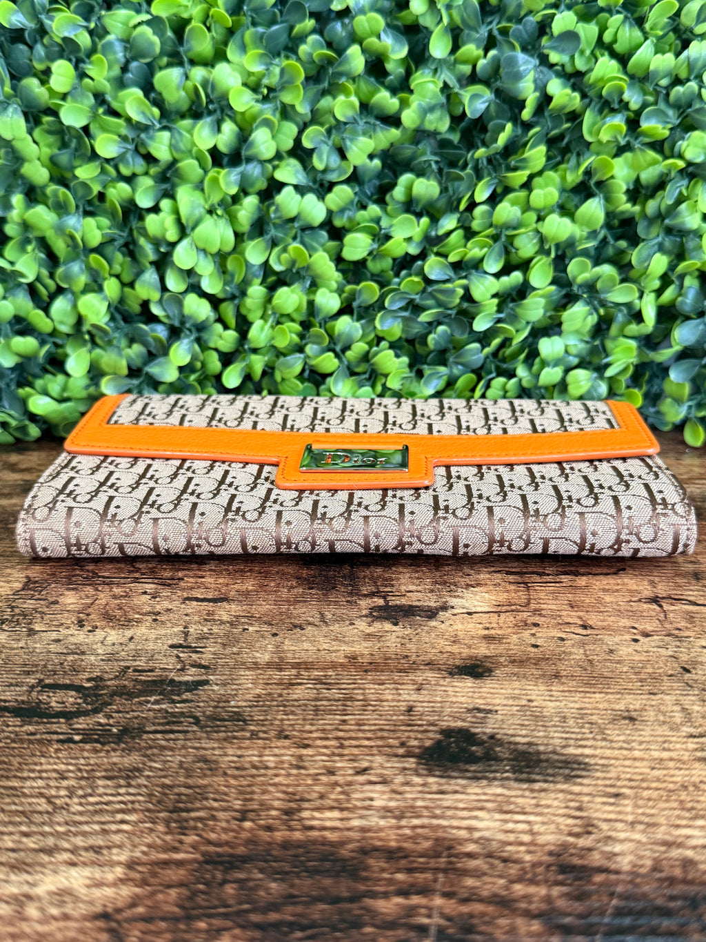 Dior Orange/Beige Diorissimo Long Wallet