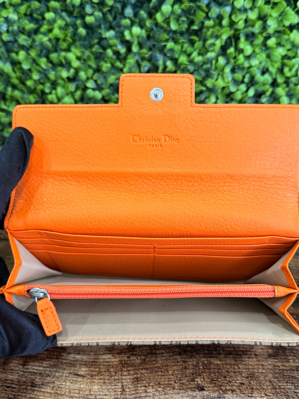 Dior Orange/Beige Diorissimo Long Wallet