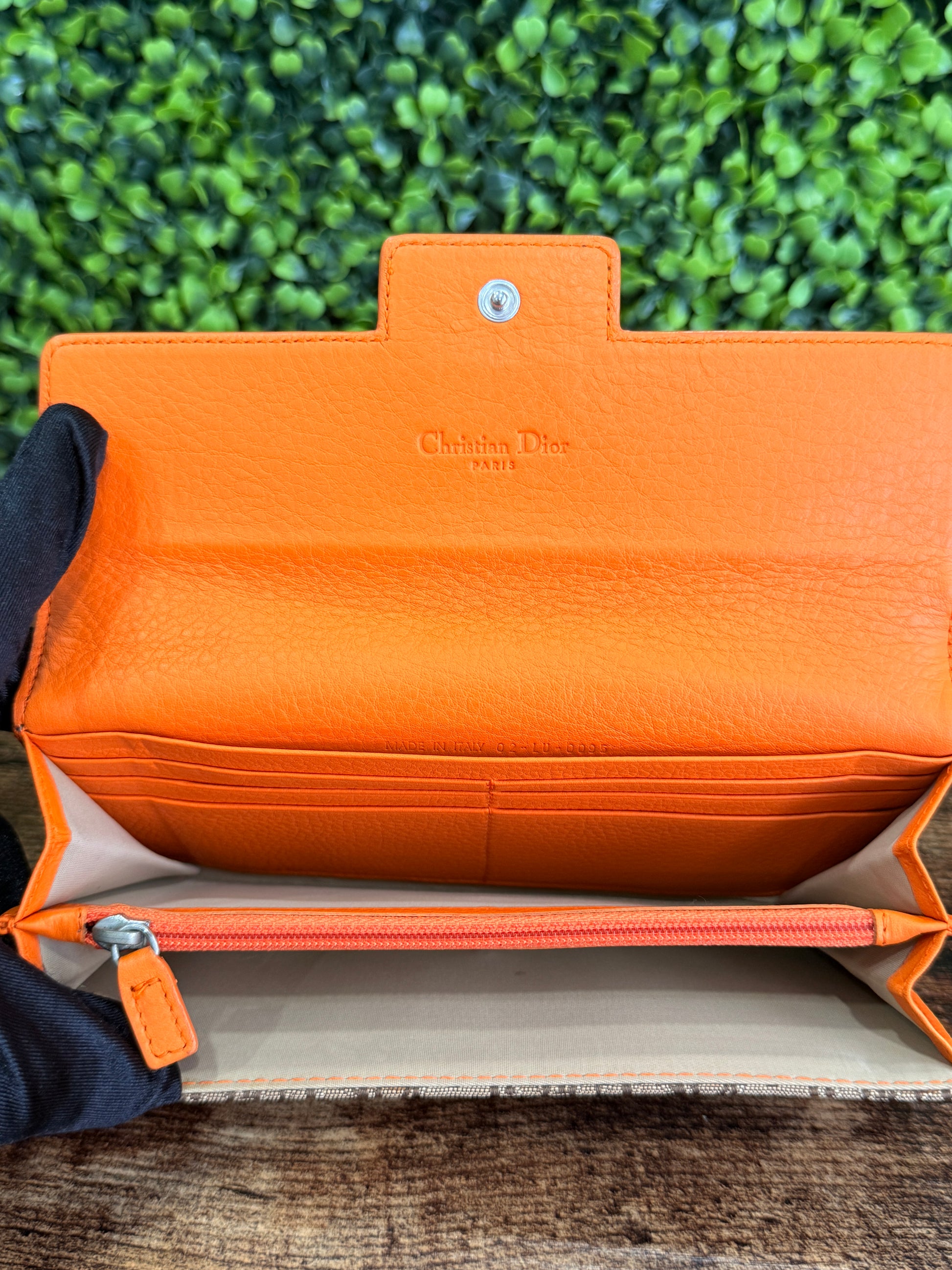 Dior Orange/Beige Diorissimo Long Wallet