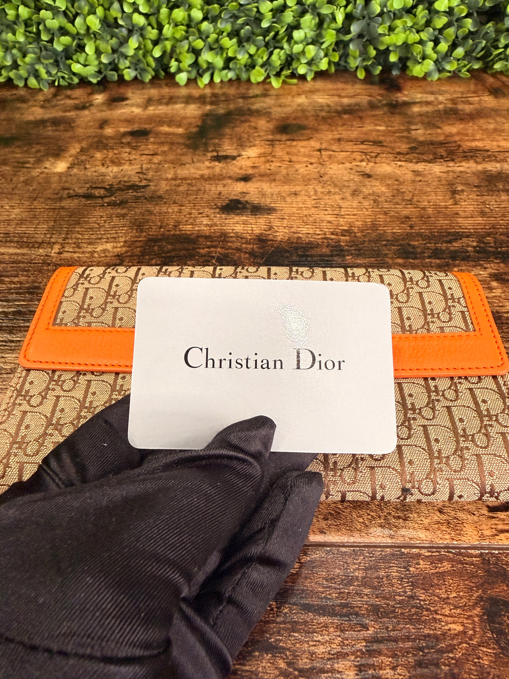 Dior Orange/Beige Diorissimo Long Wallet