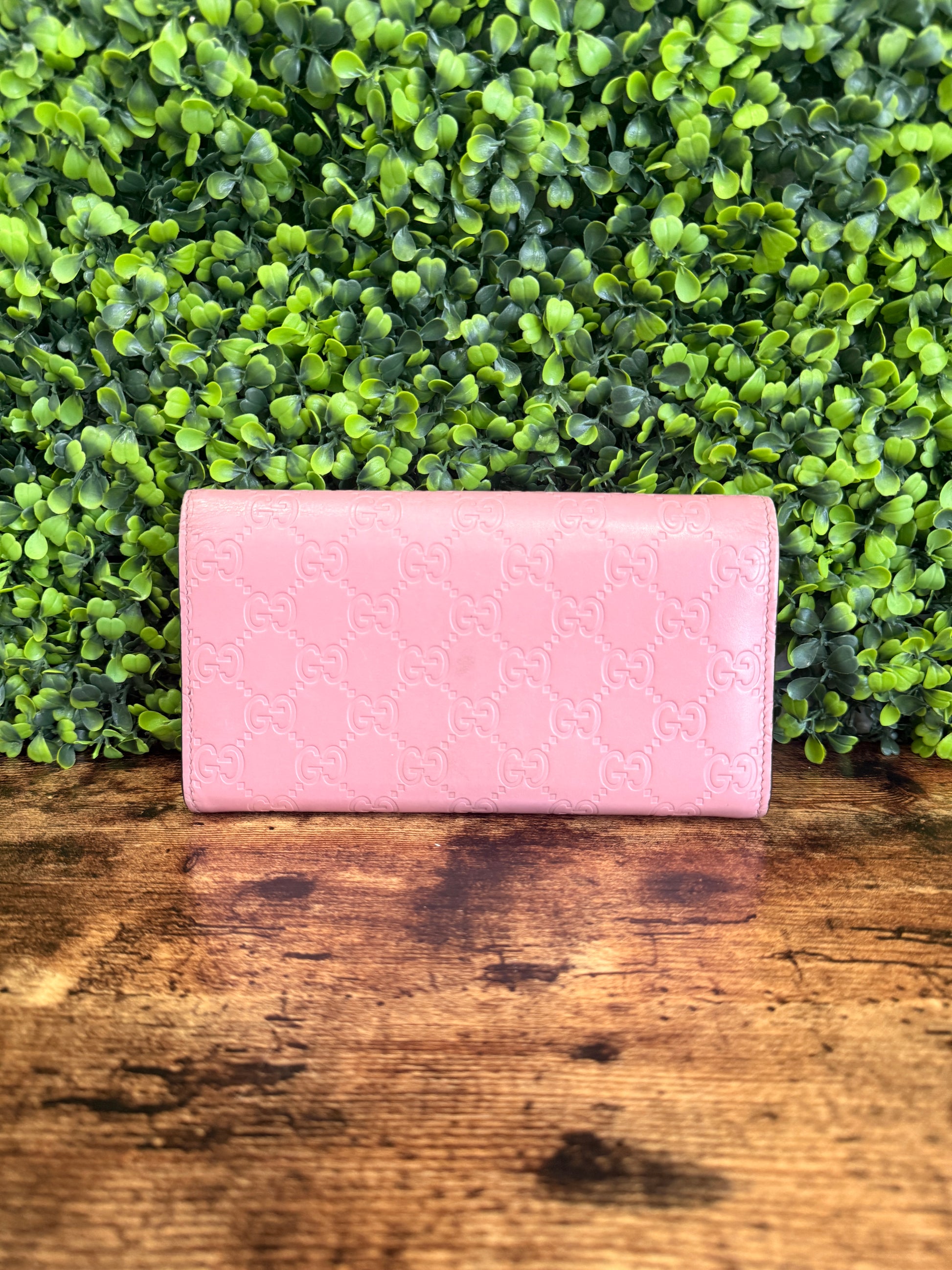Gucci Pink Guccissima Icon Wallet