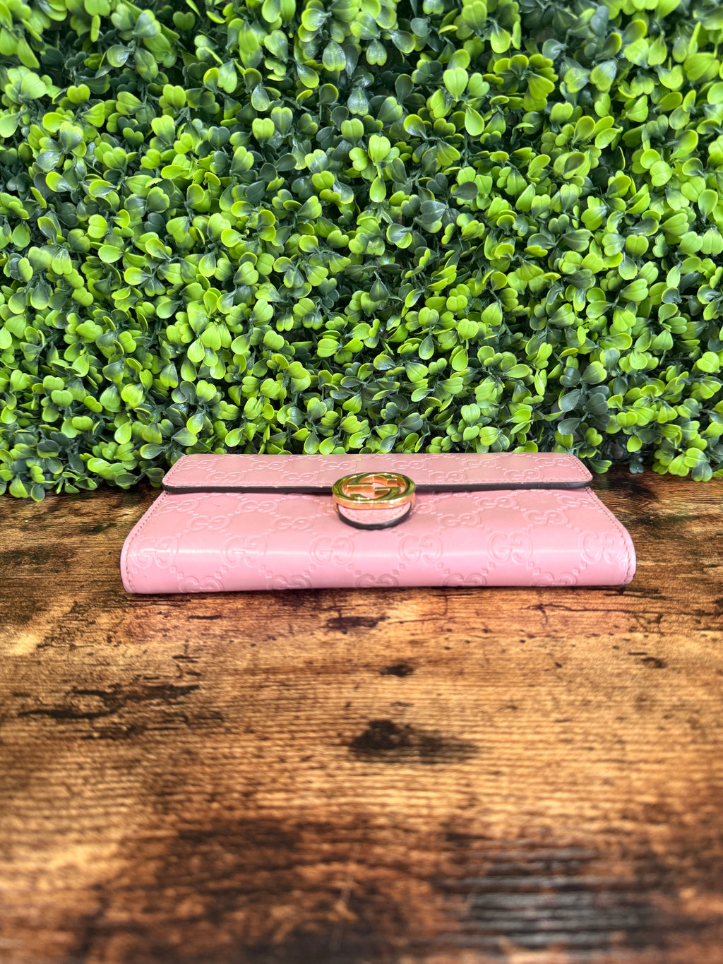 Gucci Pink Guccissima Icon Wallet