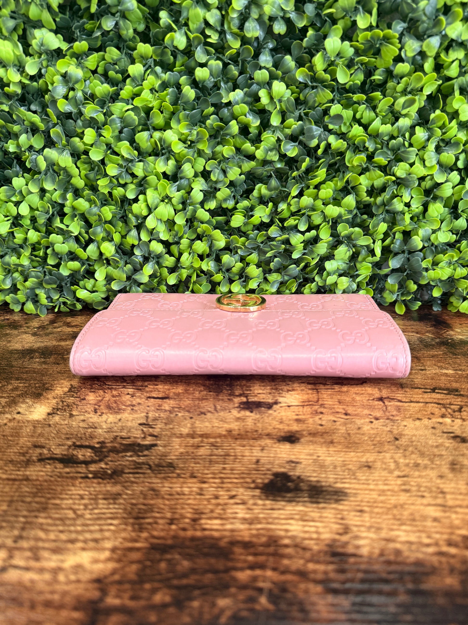 Gucci Pink Guccissima Icon Wallet