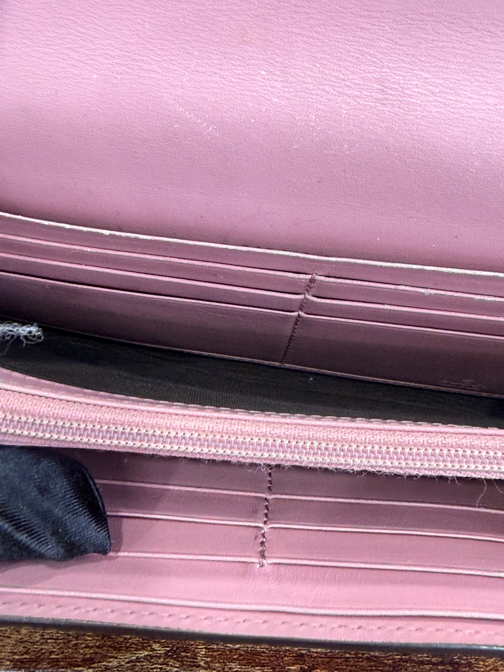 Gucci Pink Guccissima Icon Wallet