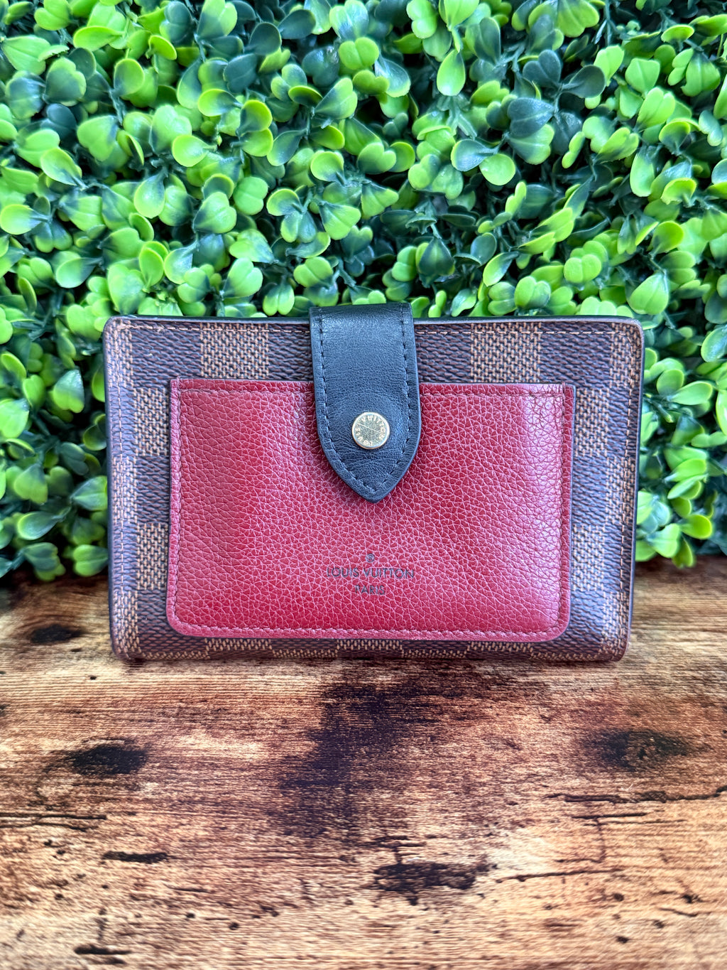 Louis Vuitton Juliette Bordeaux Wallet Damier Ebene