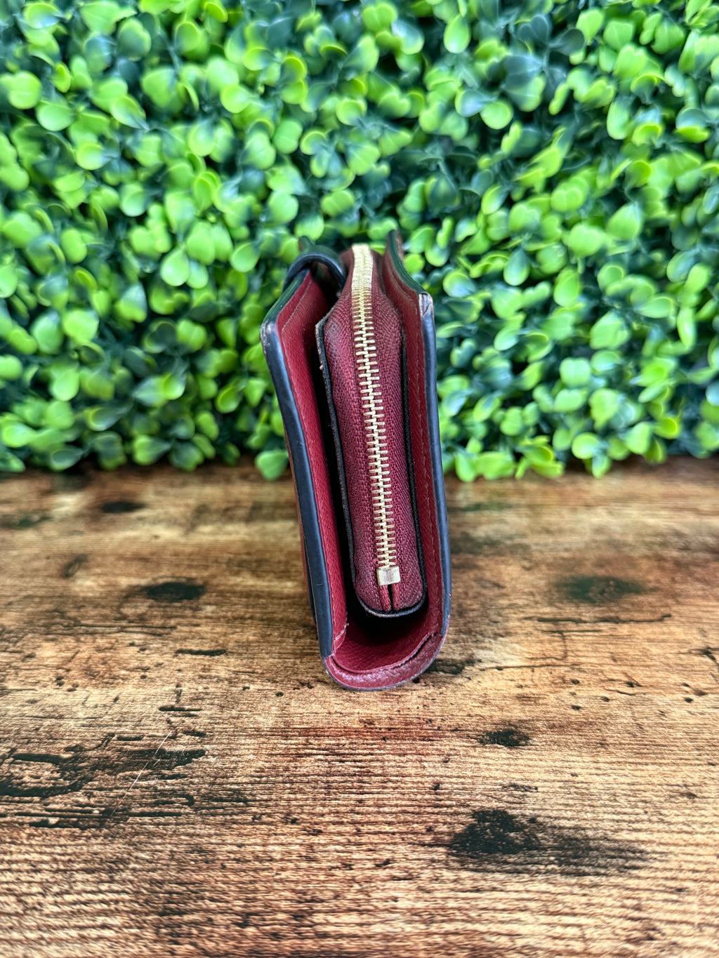 Louis Vuitton Juliette Bordeaux Wallet Damier Ebene