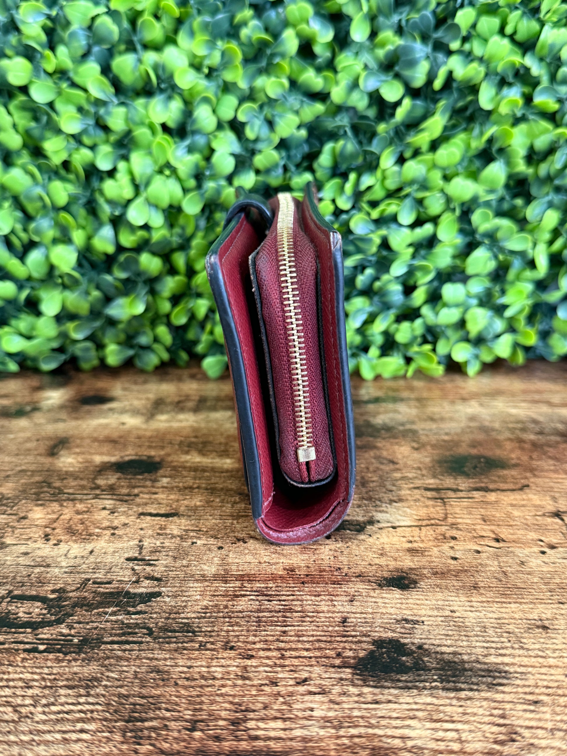 Louis Vuitton Juliette Bordeaux Wallet Damier Ebene
