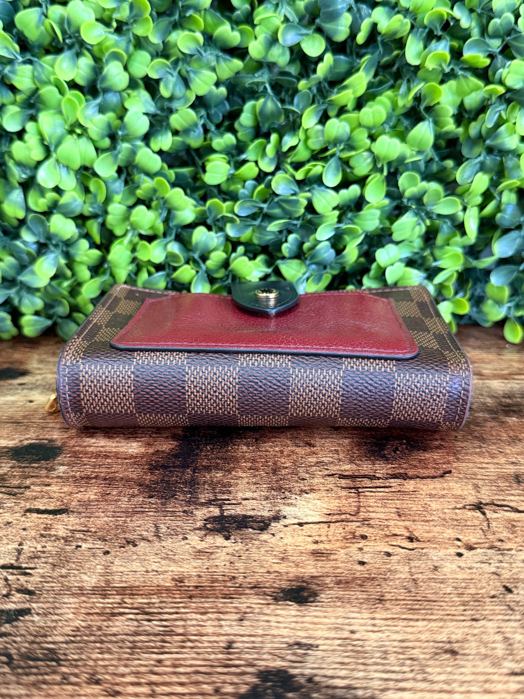 Louis Vuitton Juliette Bordeaux Wallet Damier Ebene
