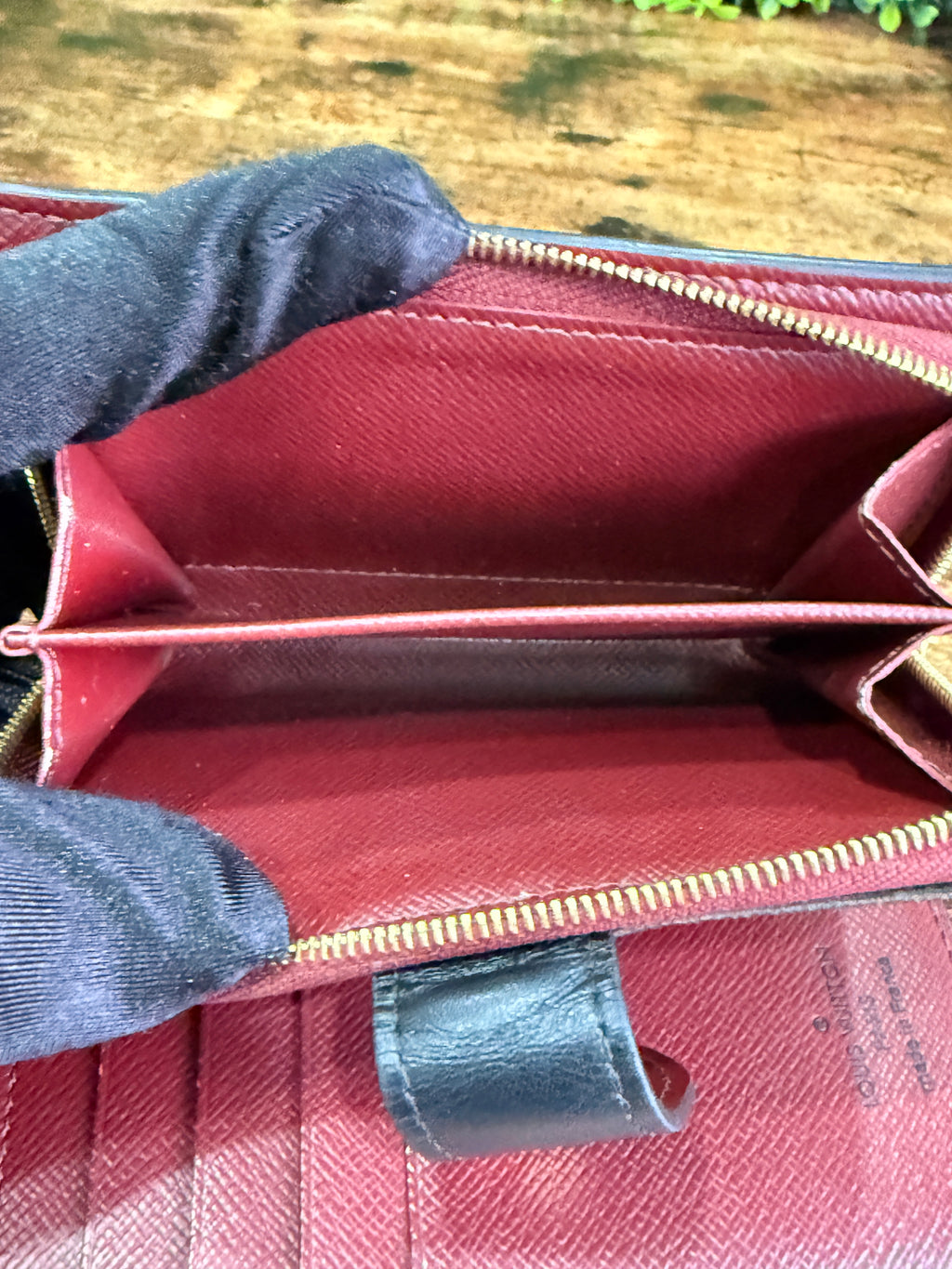Louis Vuitton Juliette Bordeaux Wallet Damier Ebene