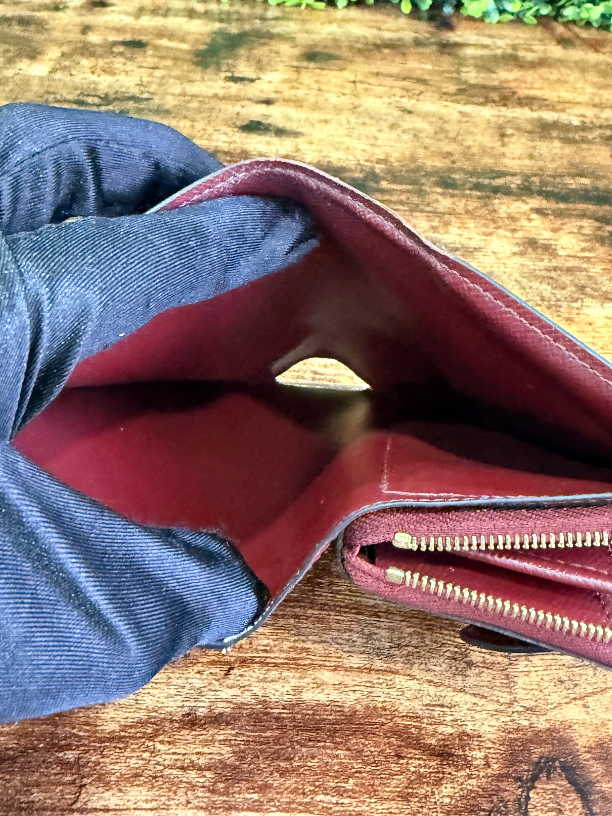 Louis Vuitton Juliette Bordeaux Wallet Damier Ebene