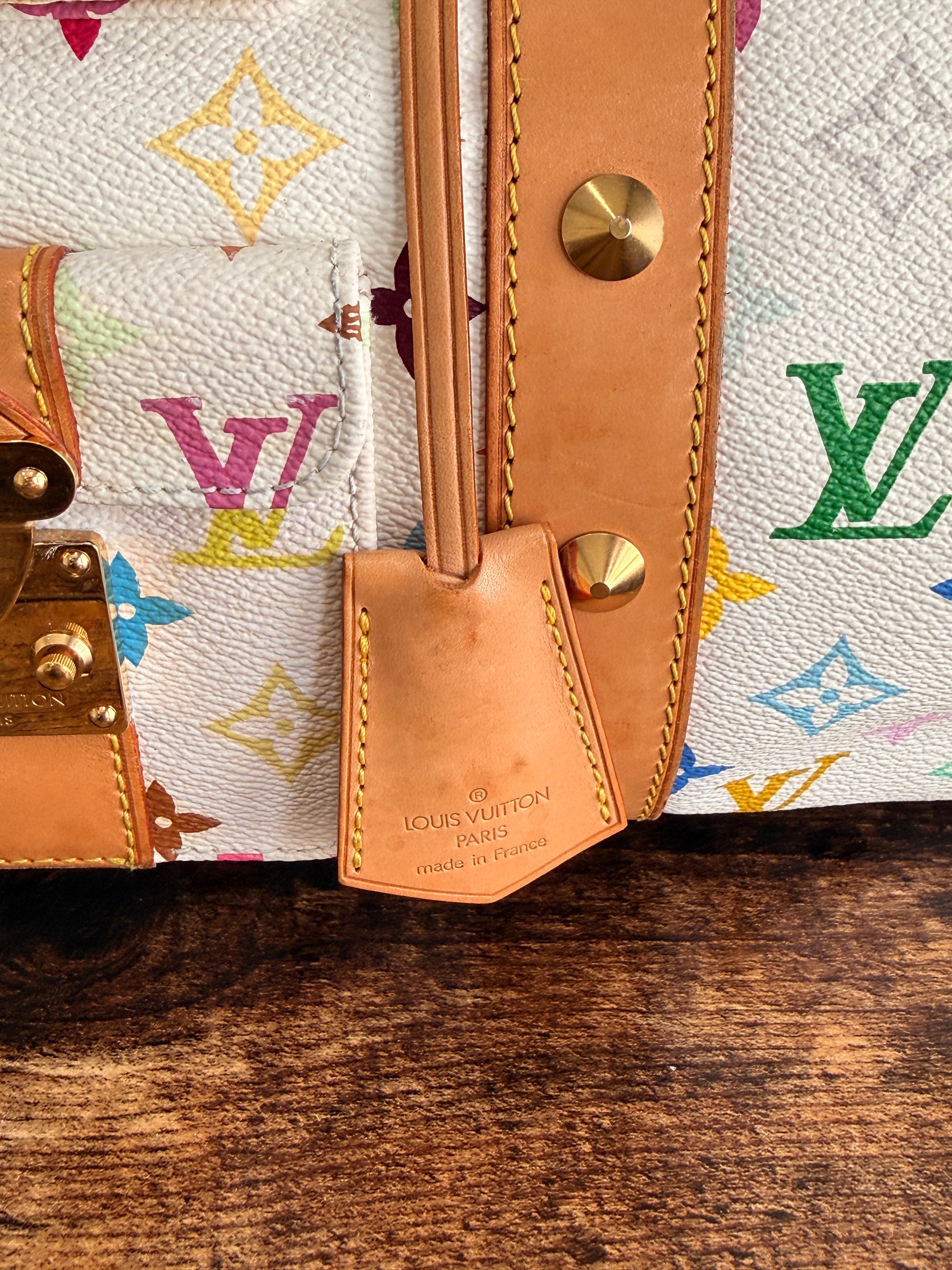 Louis Vuitton White Monogram Multicolor Keepall 45