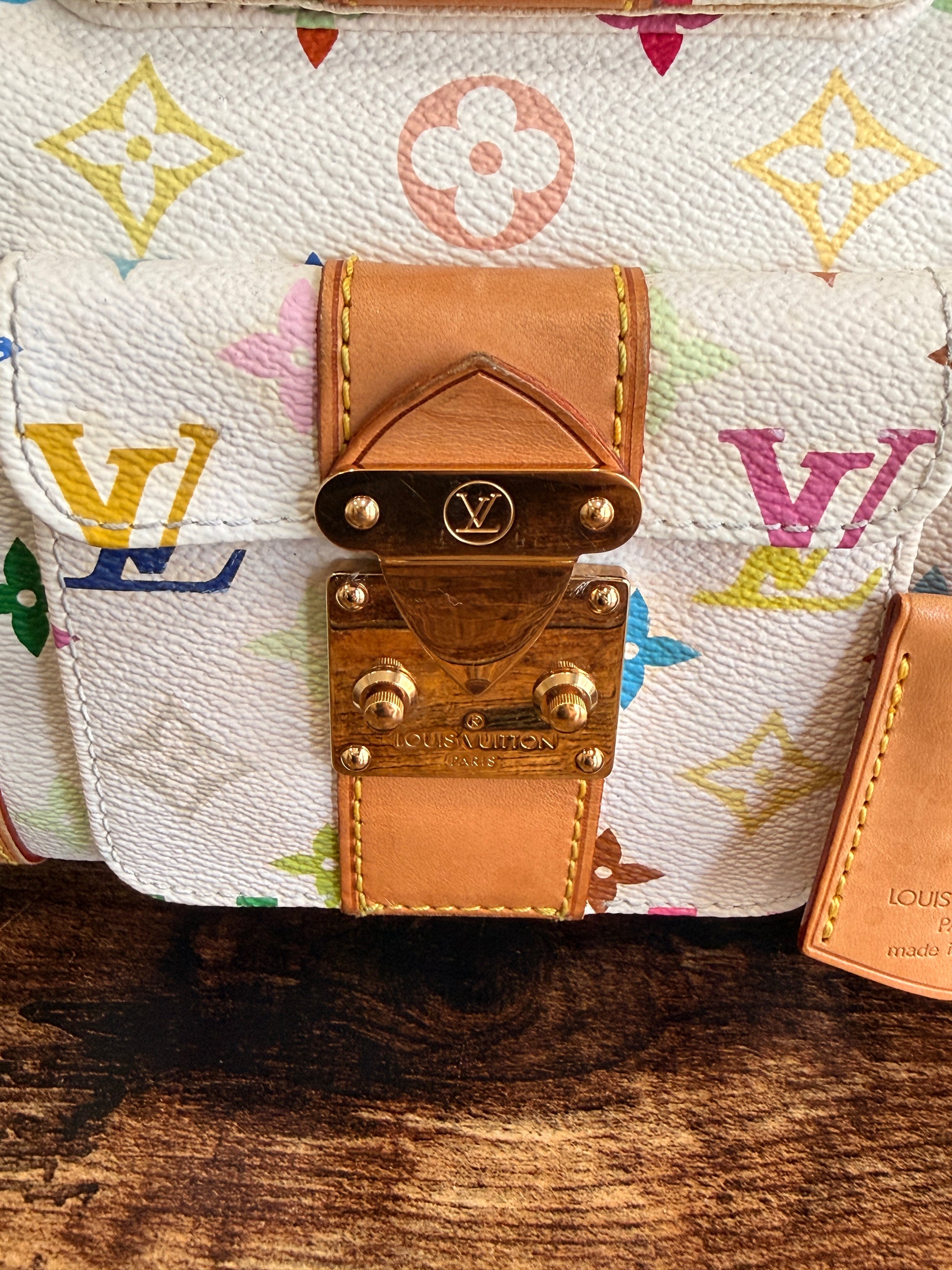 Louis Vuitton White Monogram Multicolor Keepall 45