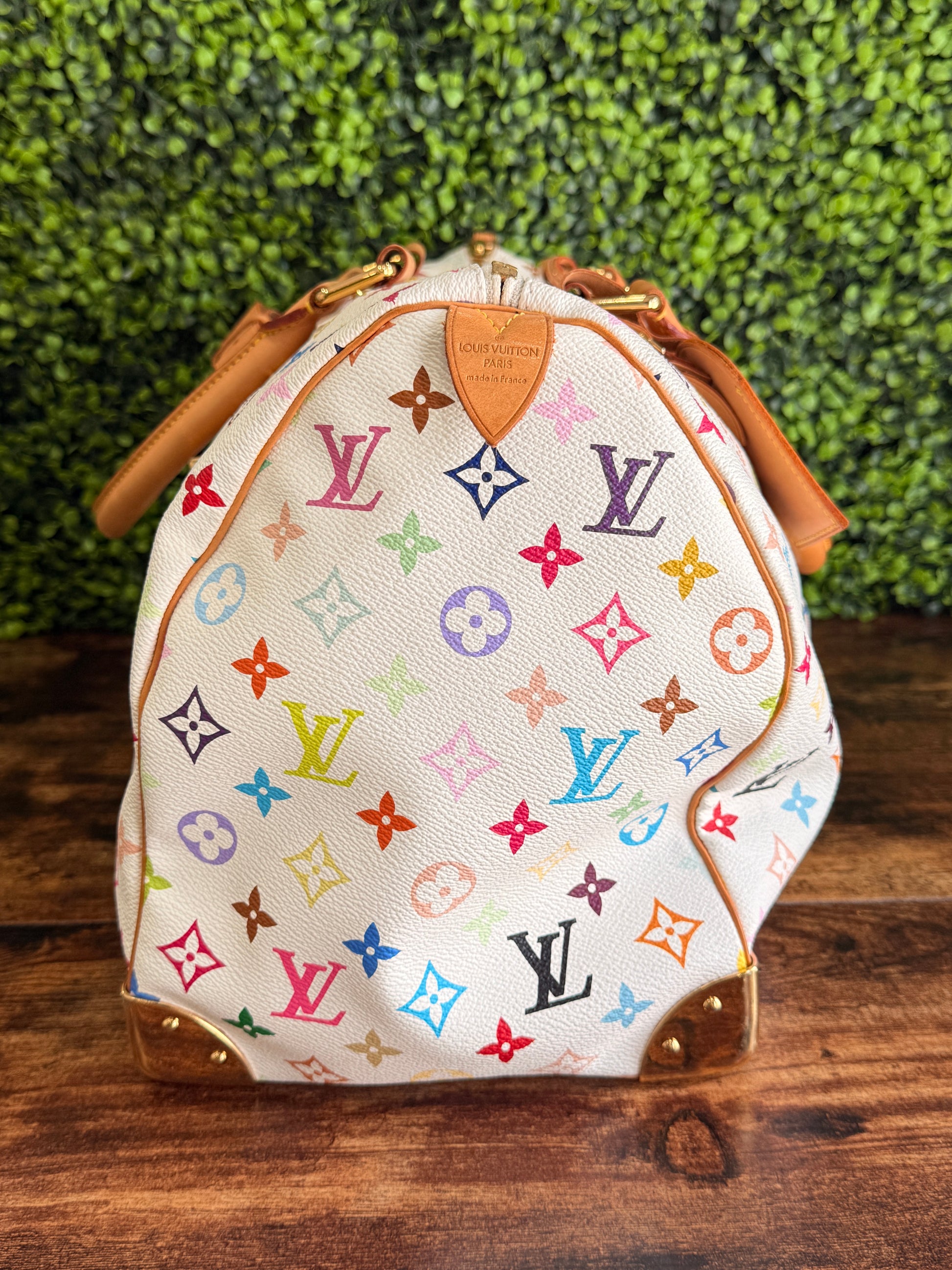 Louis Vuitton White Monogram Multicolor Keepall 45