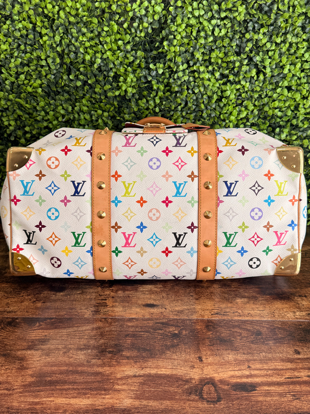 Louis Vuitton White Monogram Multicolor Keepall 45