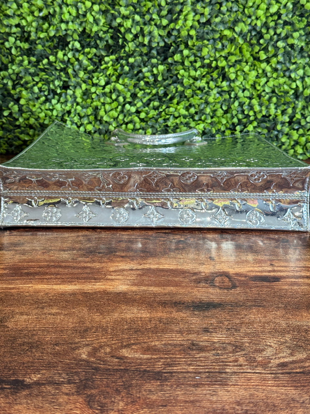 Louis Vuitton Sac Plat Vernis Mirror Silver