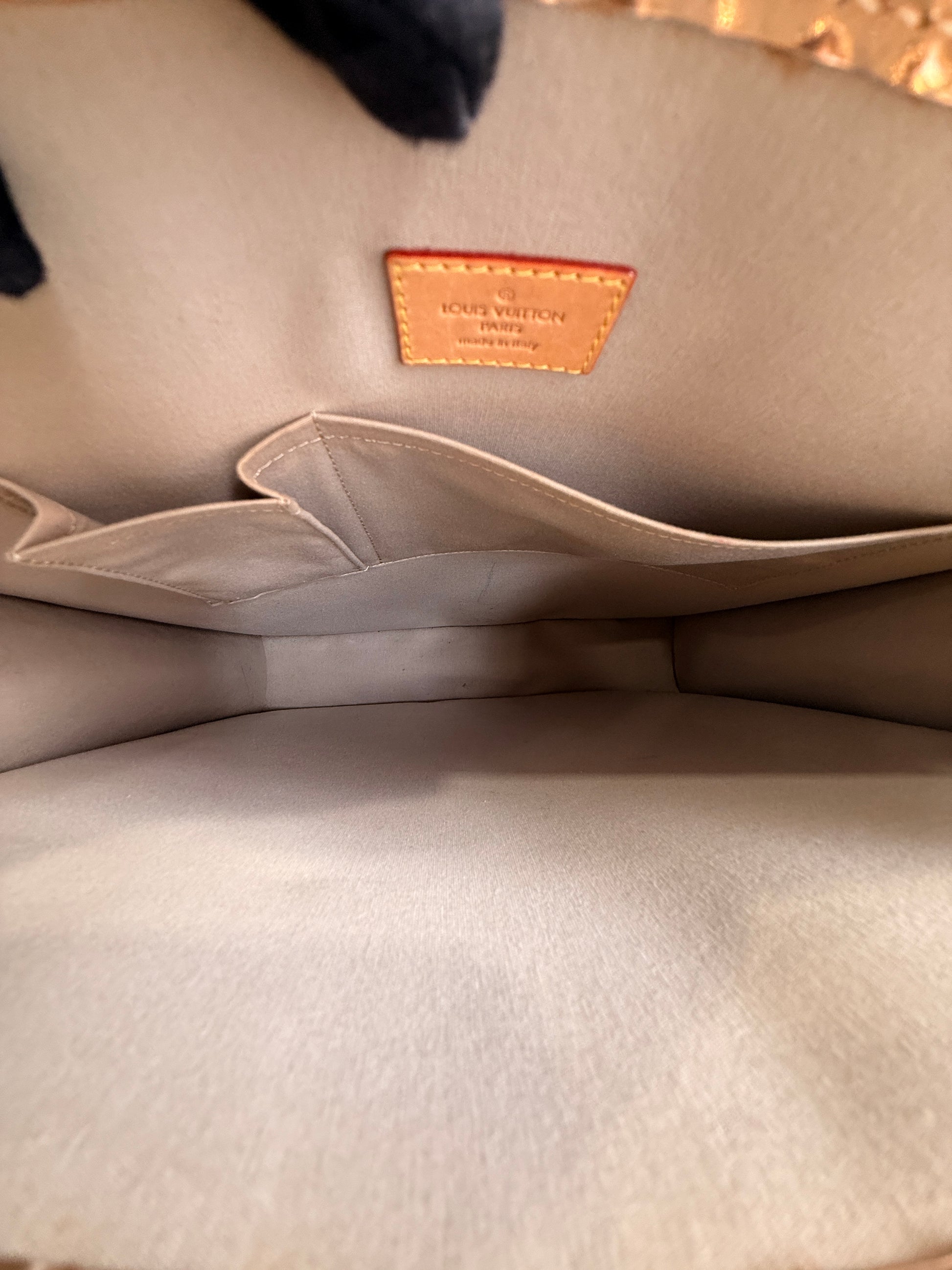 Louis Vuitton Sac Plat Vernis Mirror Gold