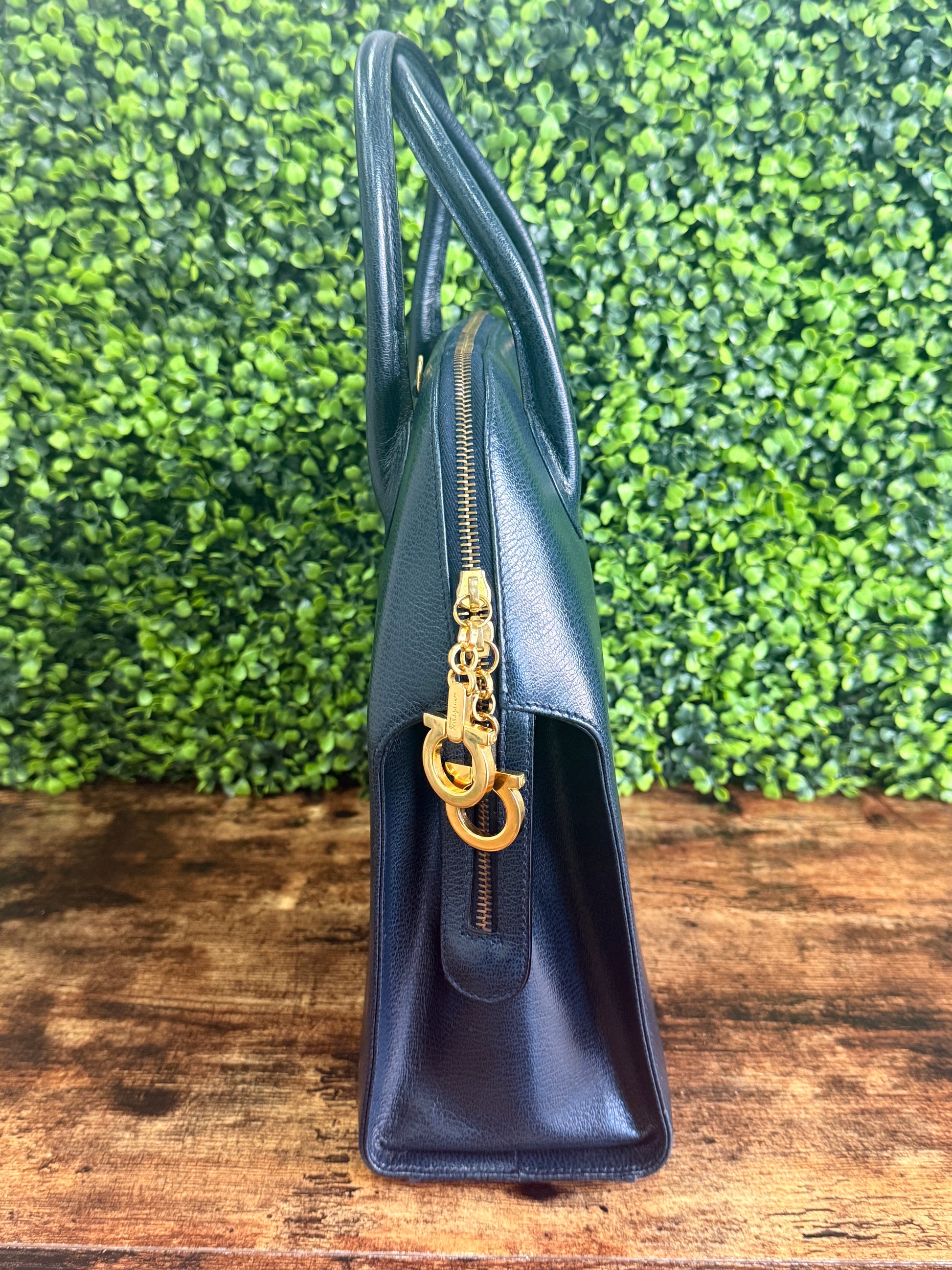 Salvatore Ferragamo Black Leather 2-way Bag